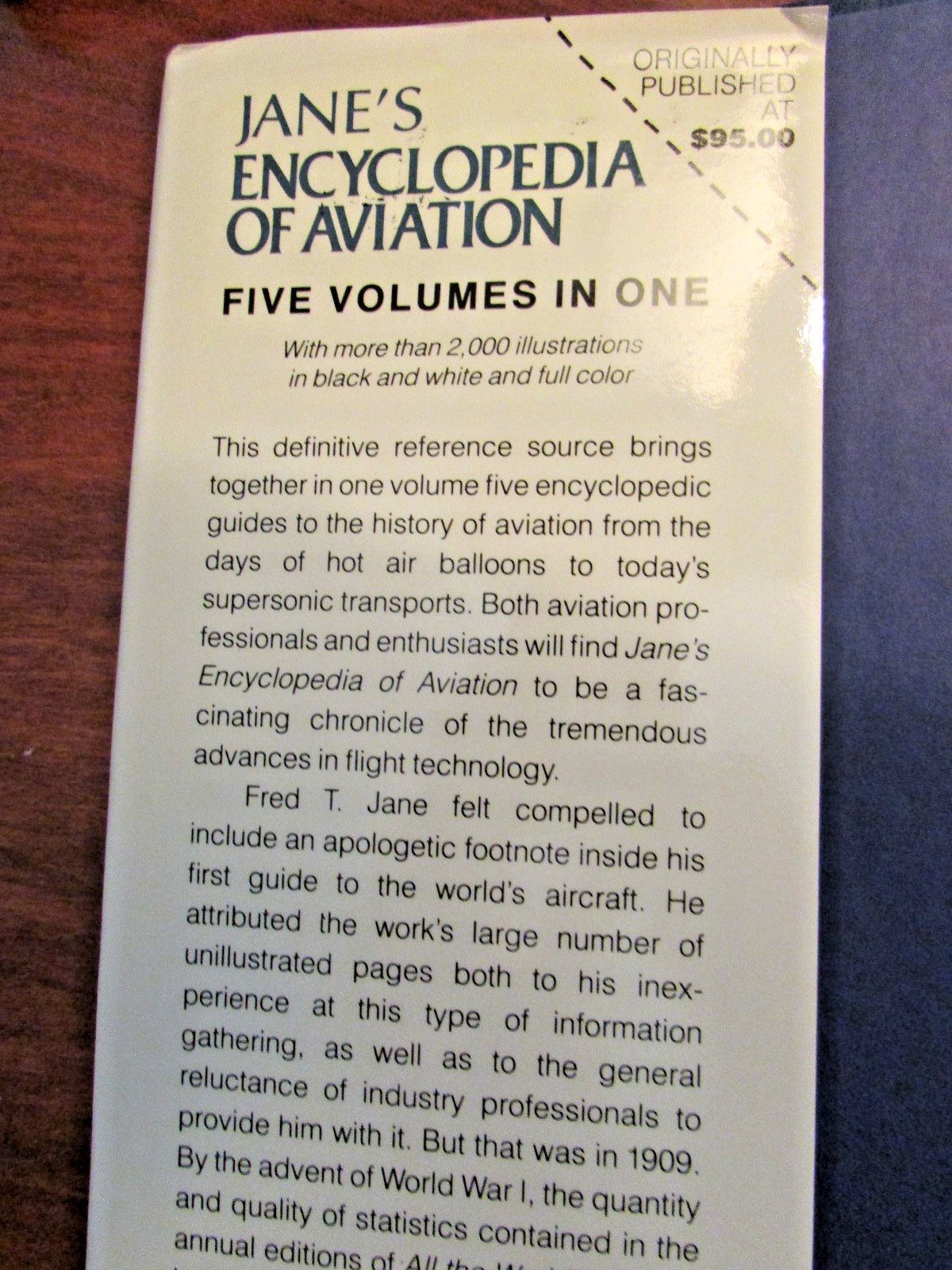 Vintage Aviation Coffee Table Book JANE’S ENCYCLOPEDIA OF AVIATION 960 Pages
