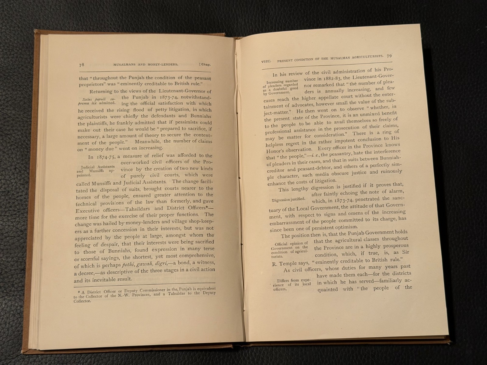 Musalmans And Money-Lenders In The Punjab 1886 FIRST ED Thorburn India Pakistan