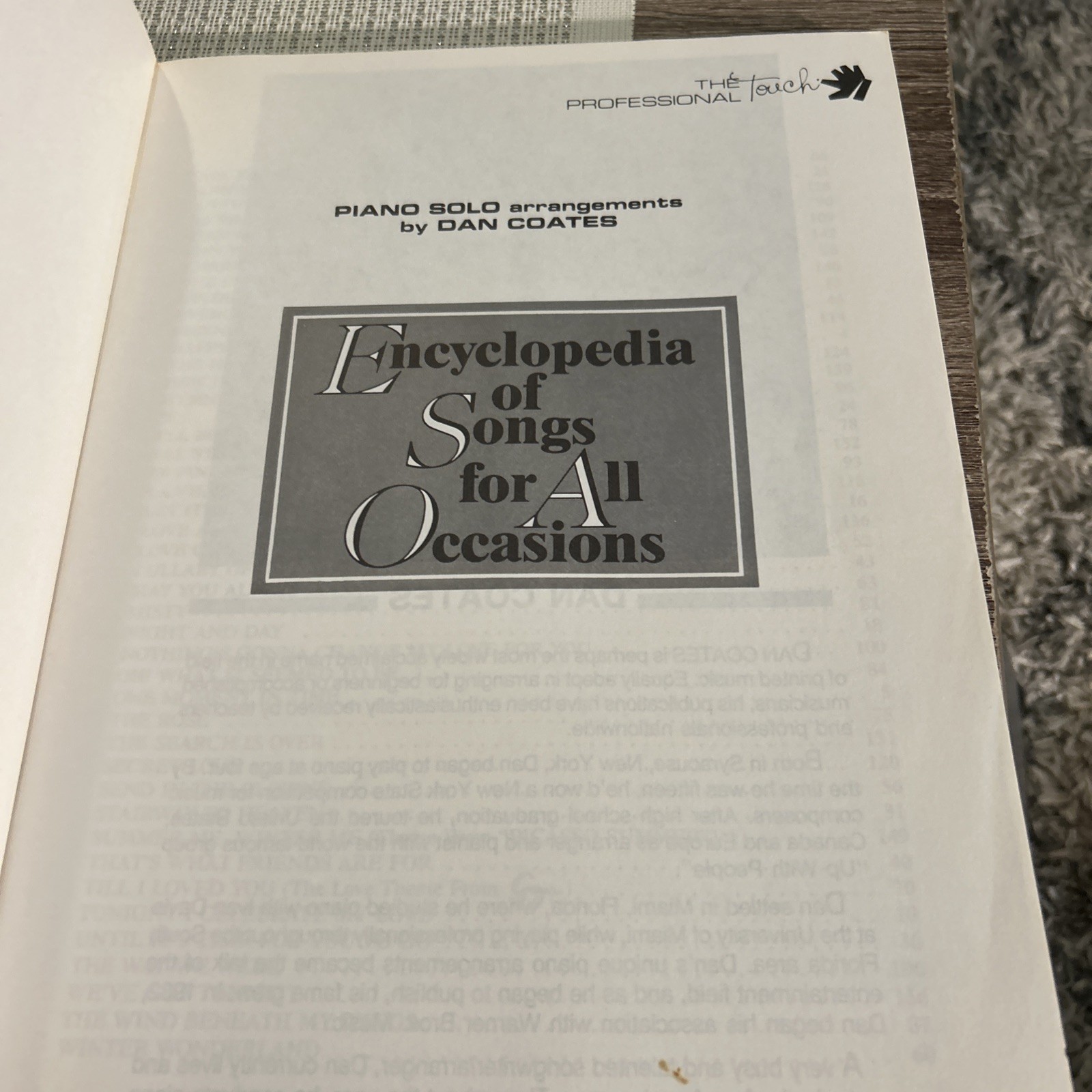 Dan Coates Encyclopedia of songs for all occasions vintage soft cover 160 pages