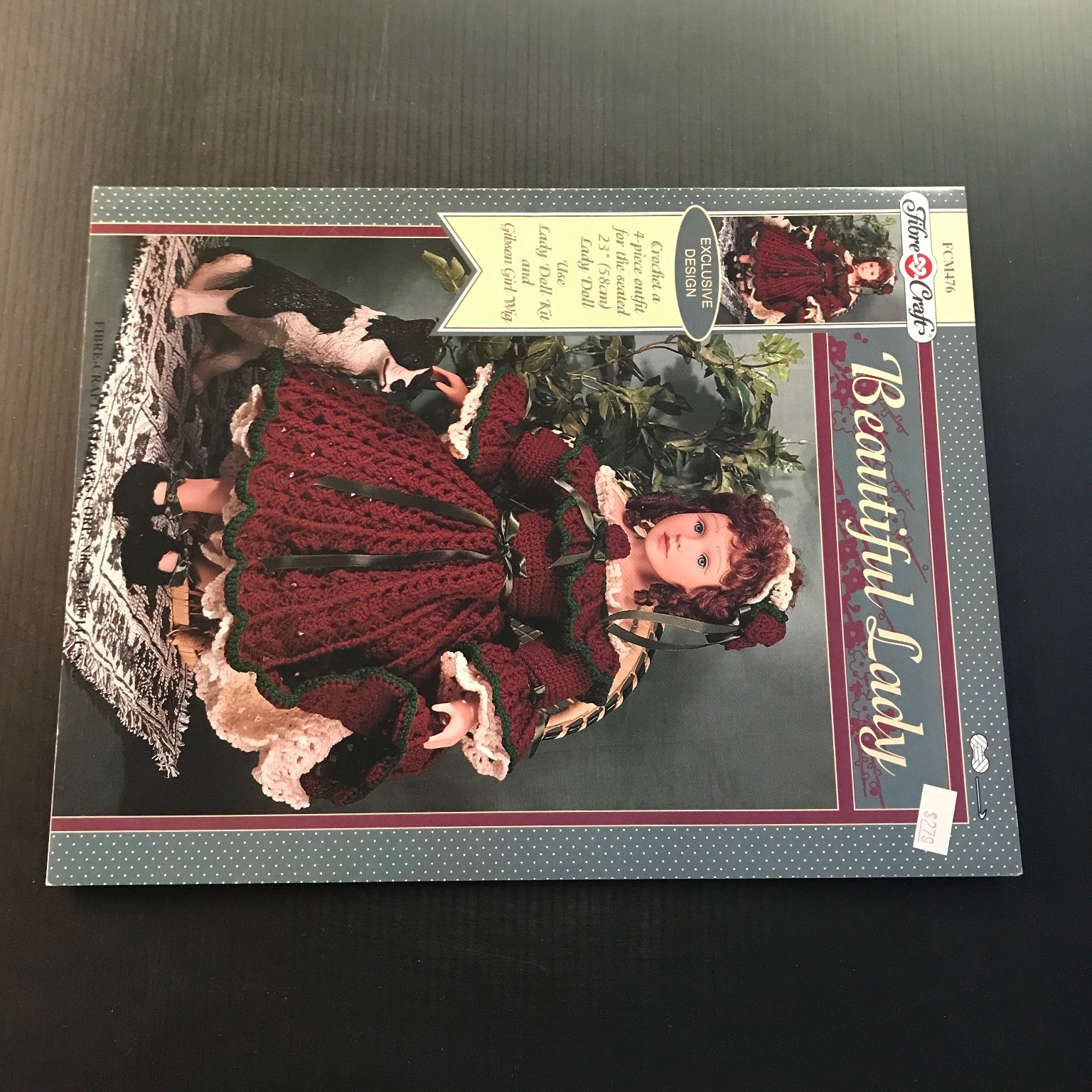 Beautiful Lady Roberta Smick FCM476 1996 Crochet Pattern Doll Outfit