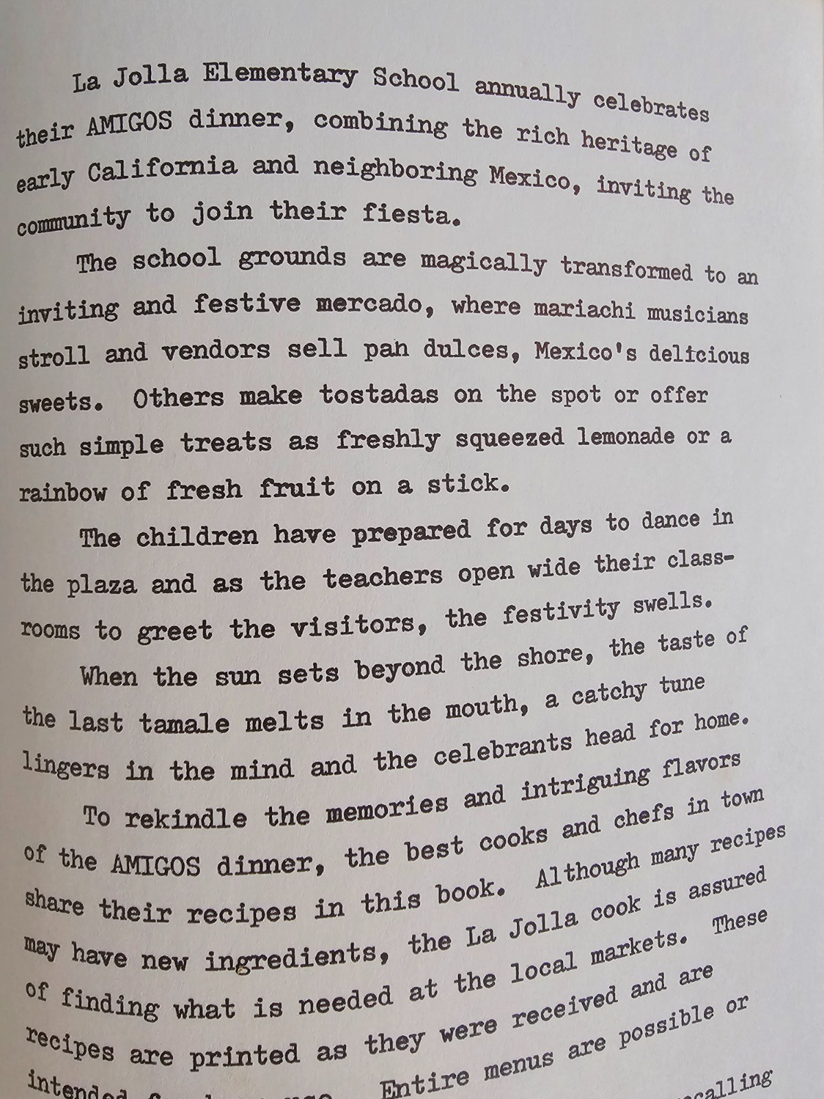 Vtg 1977 AMIGOS MEXICAN COOKBOOK PB La Jolla California SCHOOL FESTIVAL COOKBOOK