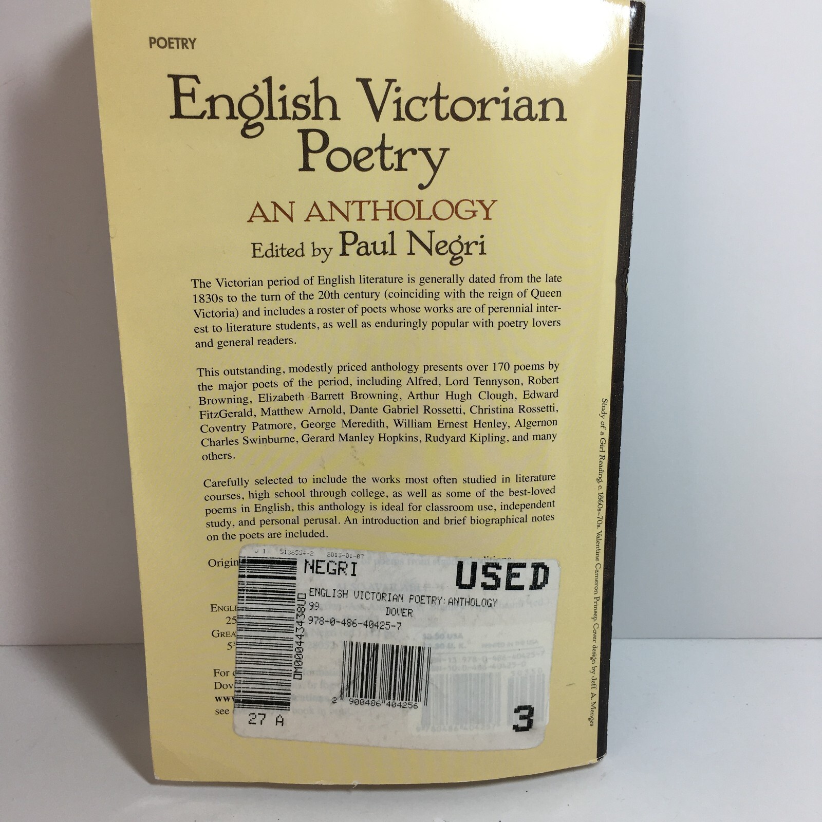 English Victorian Poetry by Paul Negri