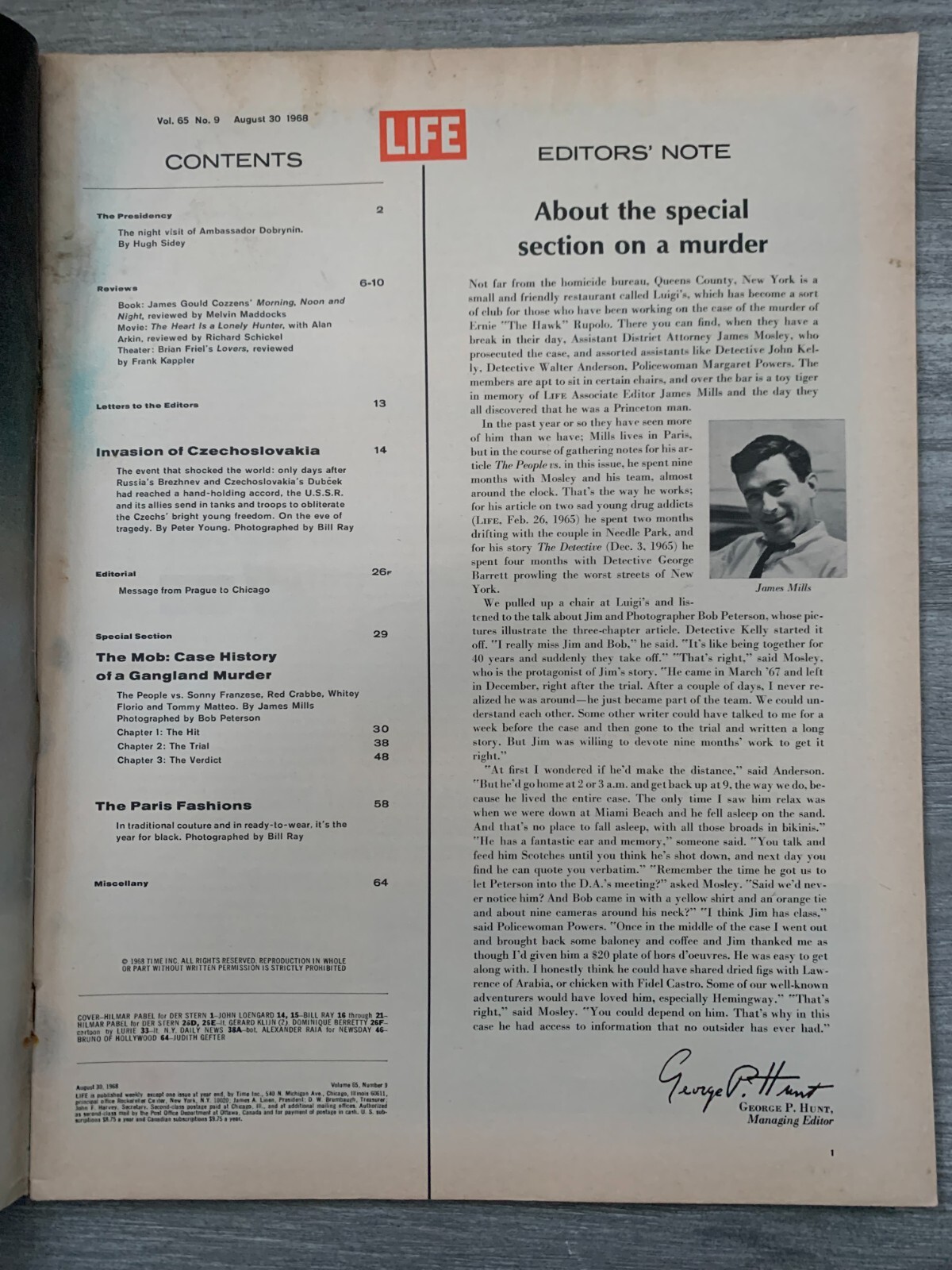1968 Aug 30 LIFE Magazine G/VG 3.0 Czechoslovakia Death of Bright Young Freedom