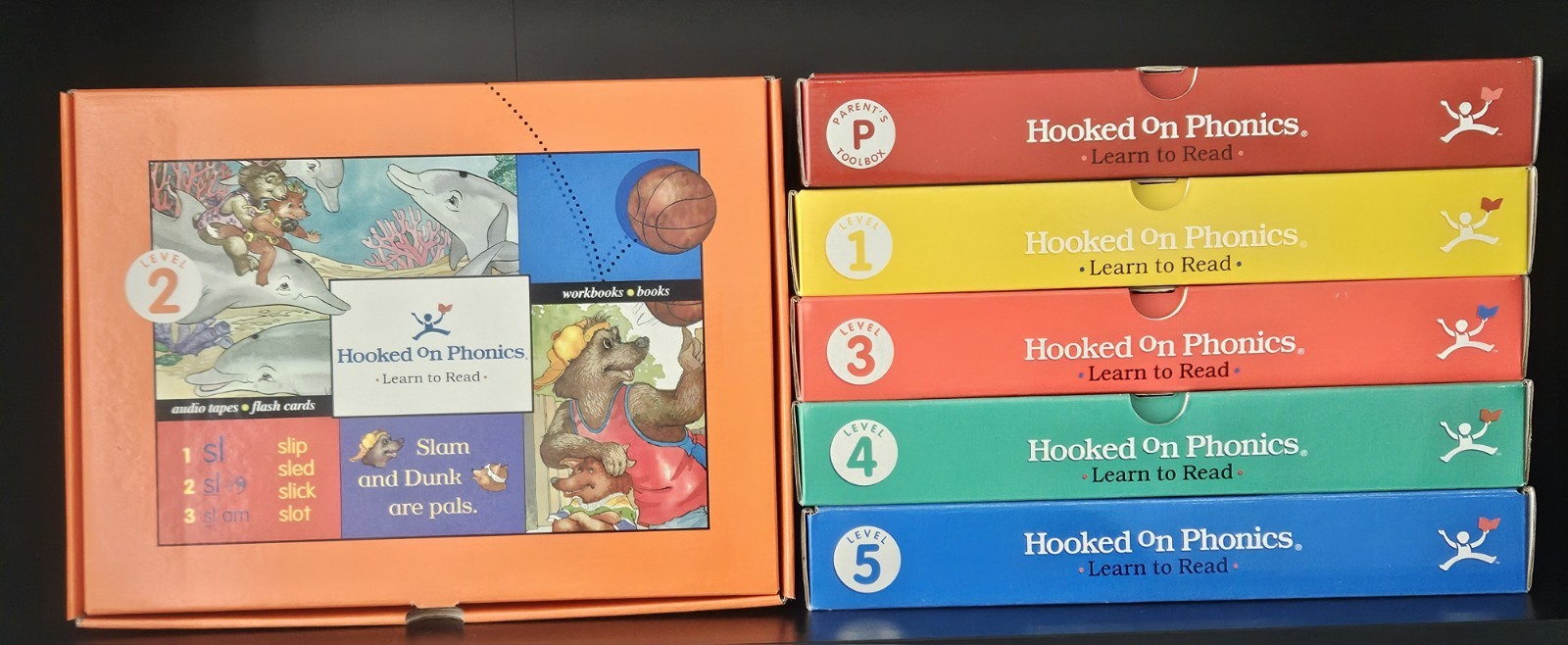 Hooked on Phonics Learn To Read Books Set Levels 1 – 5 Parent Kit Homeschool