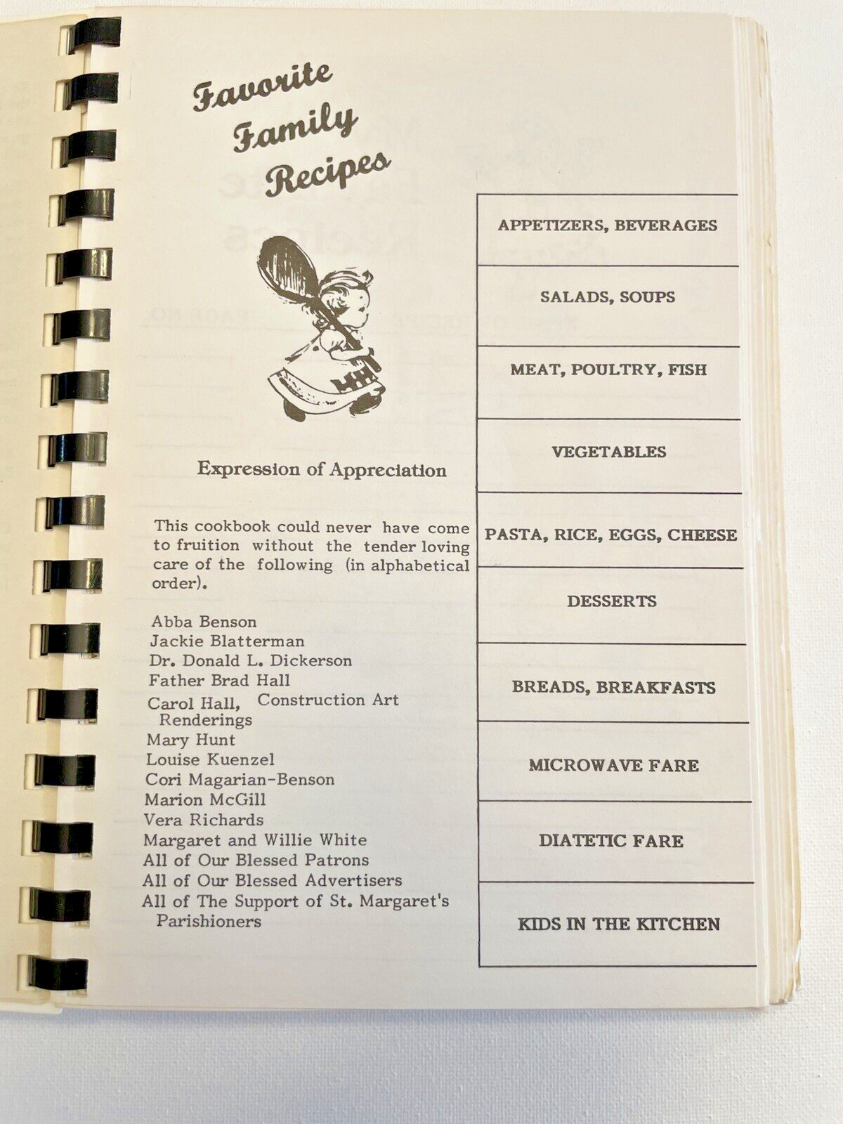 Cookbook Palm Desert California CA Five Loaves Two Fish & a Cook Recipes Book
