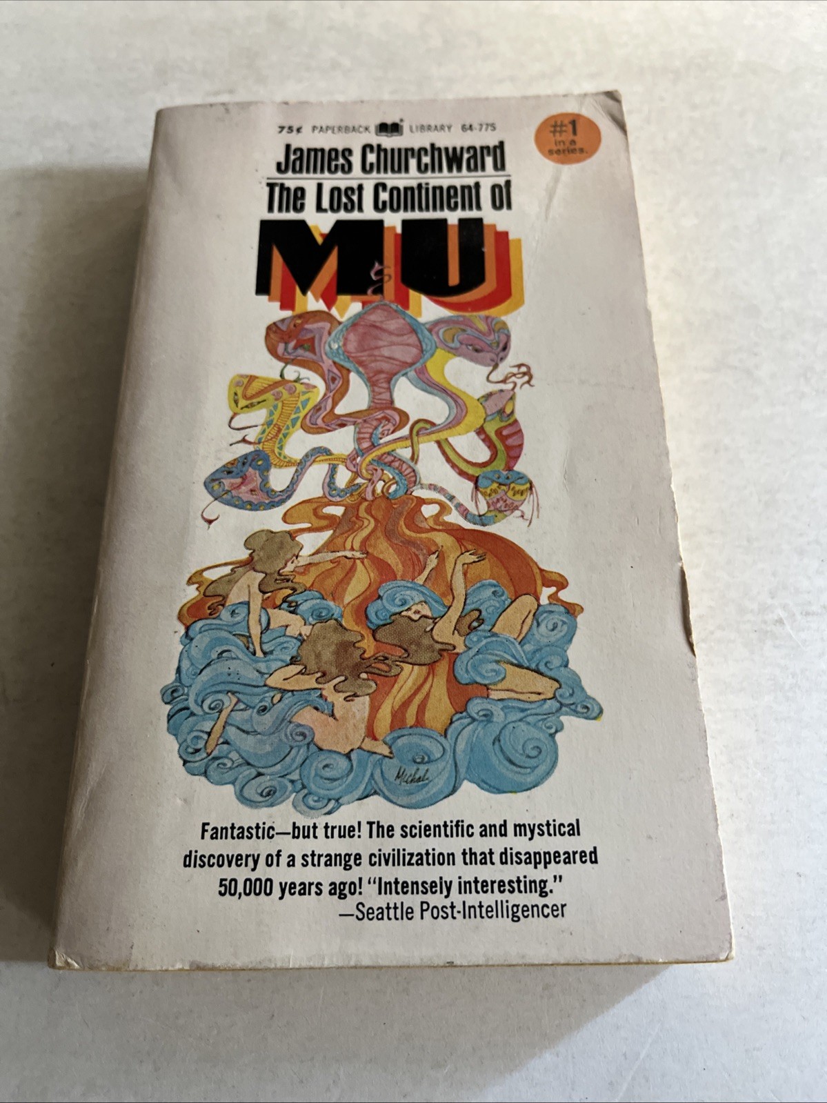 THE LOST CONTINENT OF MU by James Churchward PB PL 1972 8th Print Good