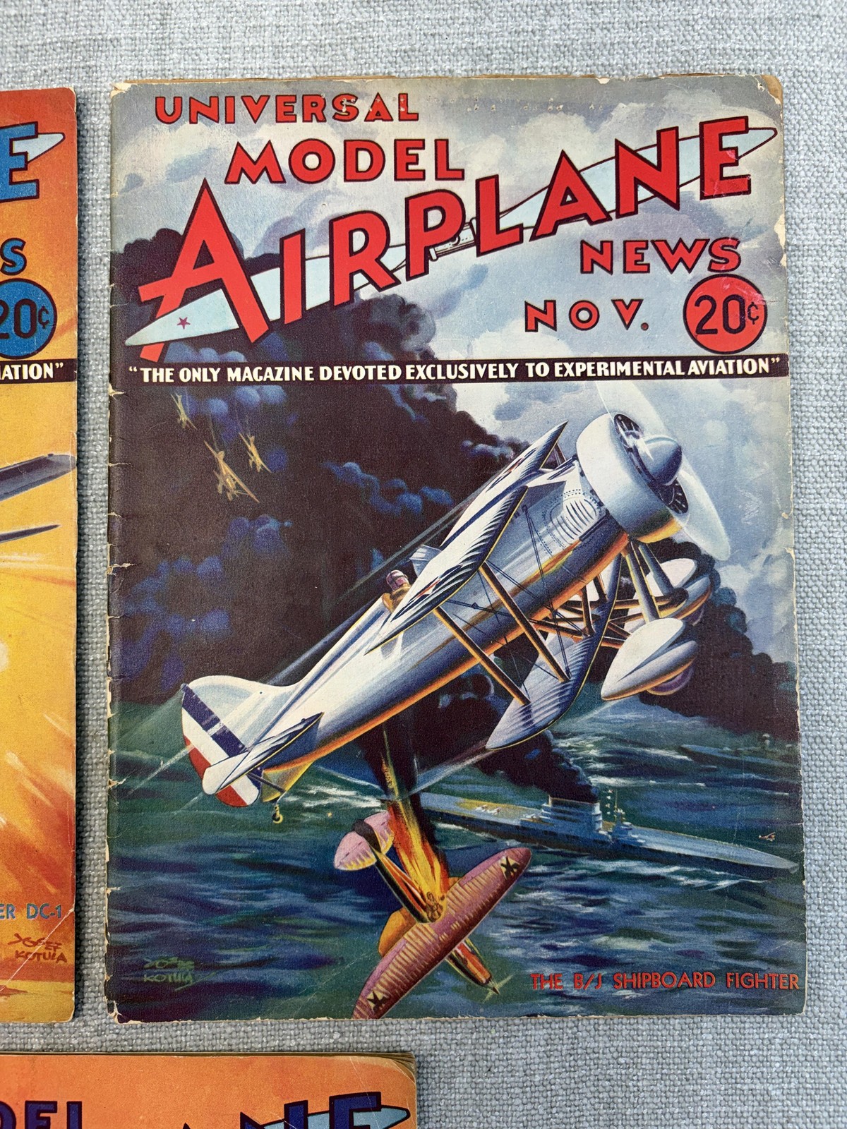 Vintage Universal Model Airplane News Magazine Lot 3 April Oct Nov PB USA Illus