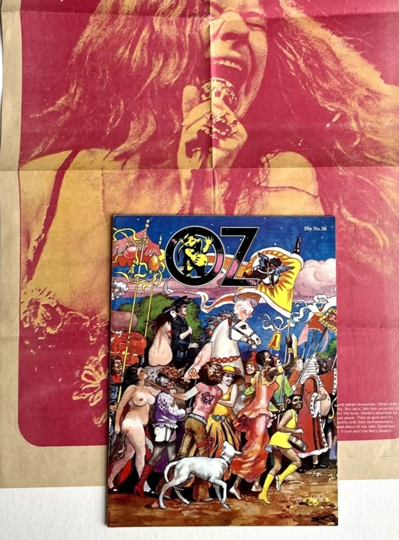 OZ MAGAZINE No.36 with Janis Joplin poster