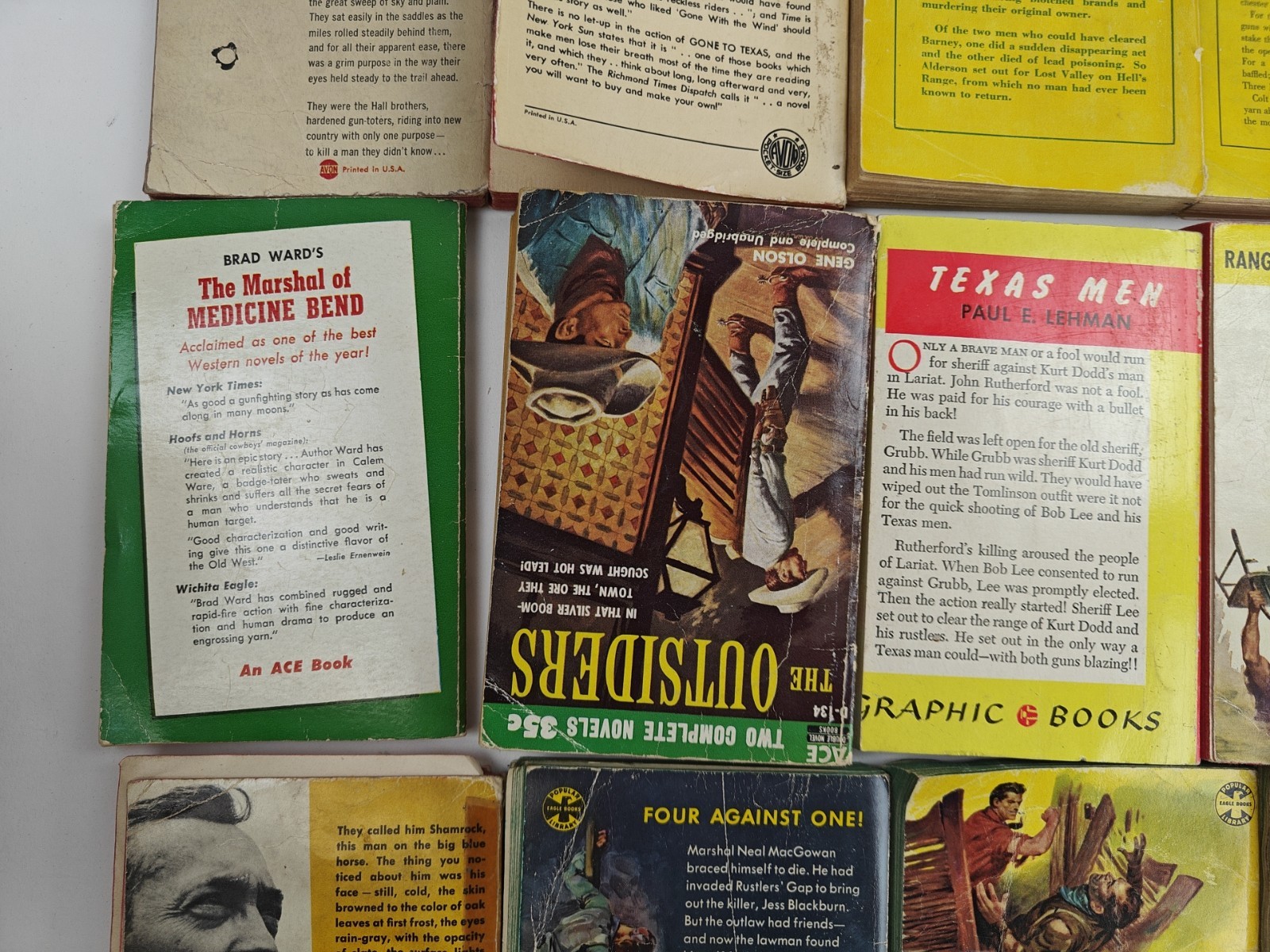 VTG Mixed Publisher Western Paperback Book Lot of 14 Wells, Ward, Short, Etc