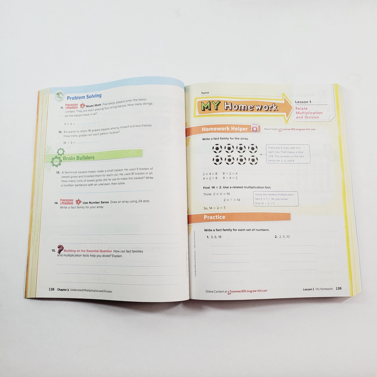 McGraw-Hill My Math Book Grade 4 Volumes 1 and 2 Student Edition Workbooks PB