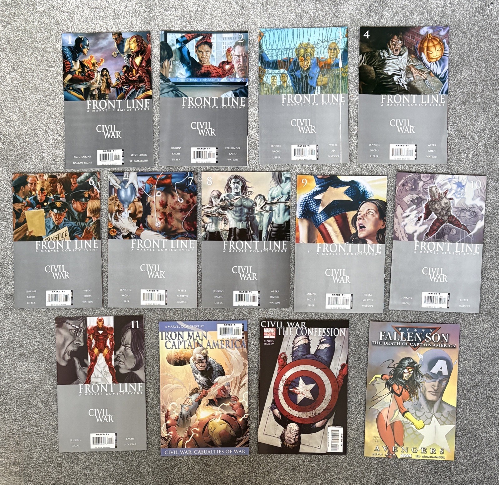 Civil War: Frontline (#1-4)(#6-11) + Casualties of War, Confessions & Fallen Son