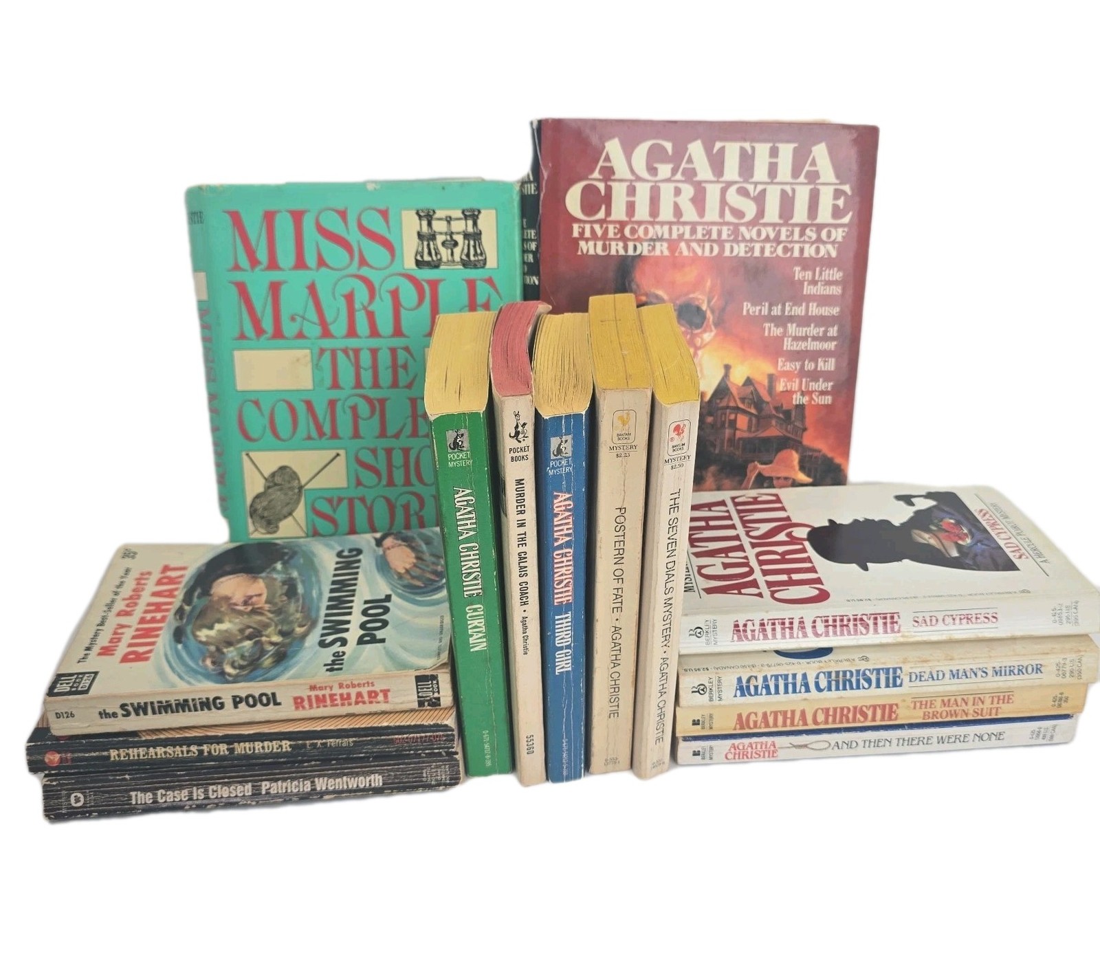 Lot of 14 Books Agatha Christie Vtg PB Books 1970’s Detective Murder Mysteries