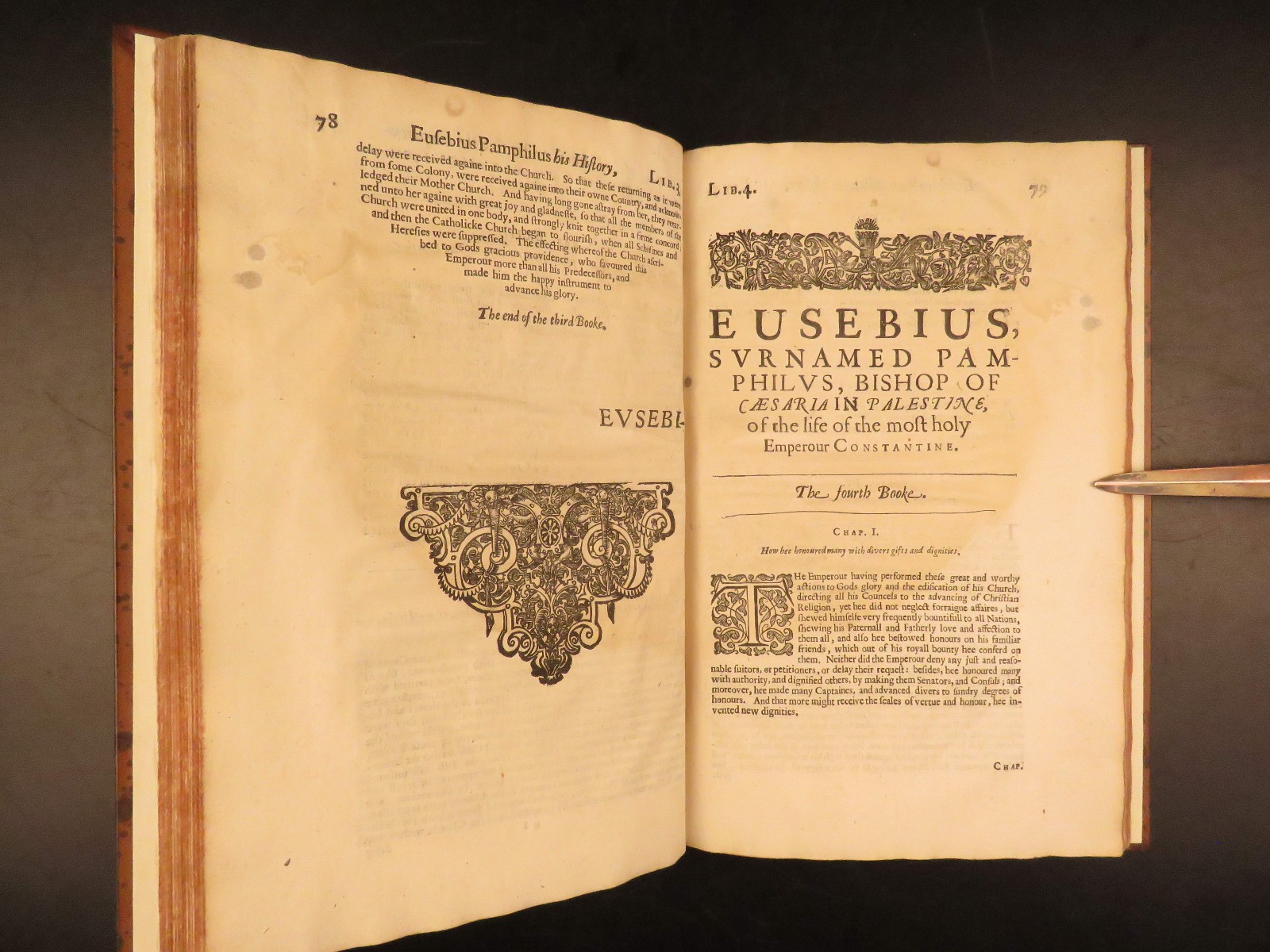 1637 – Life of Constantine – Eusebius | First English Edition, Beautiful Binding