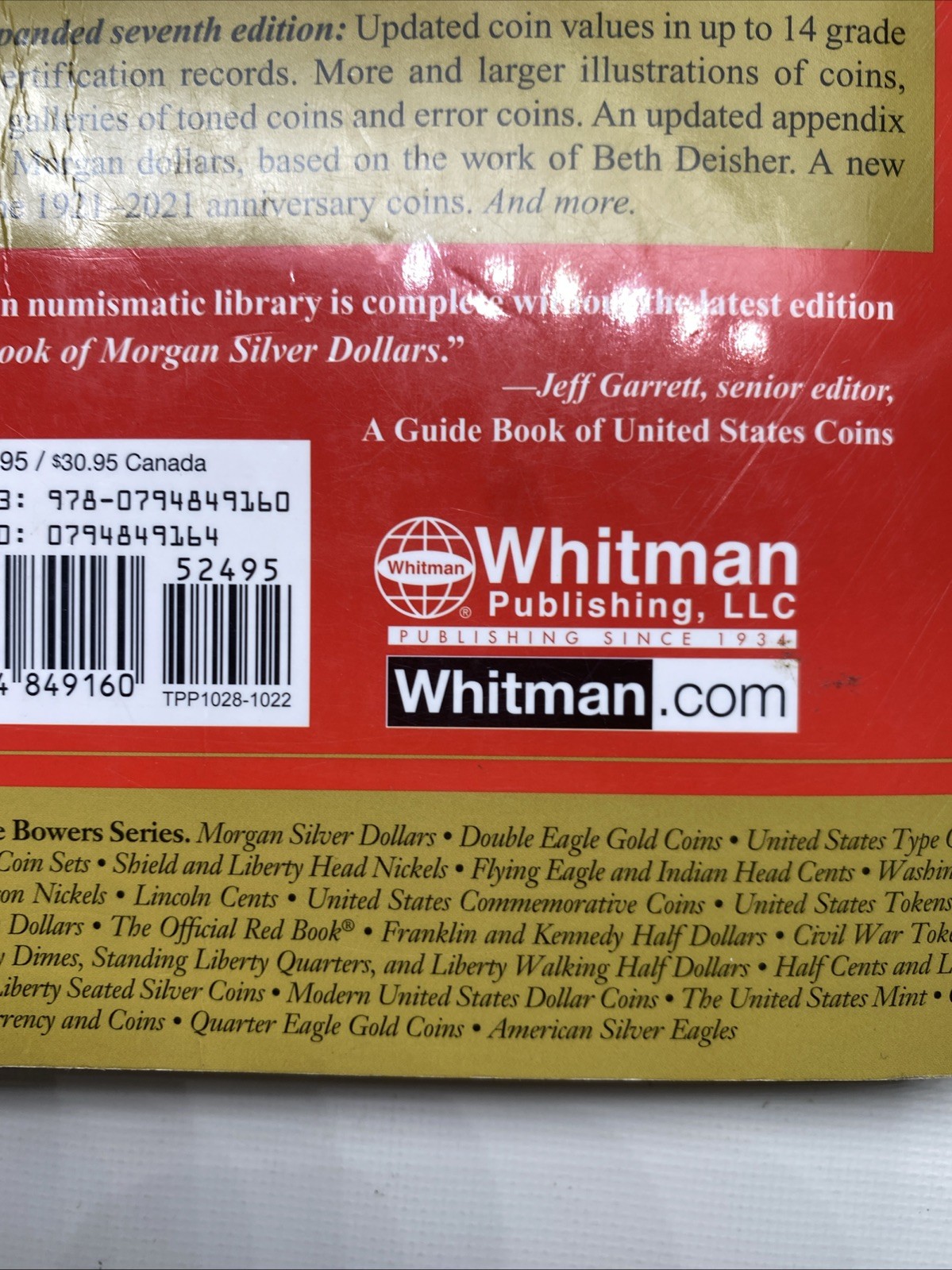 New Official Red Book A Guide of Morgan Silver Dollar Coin Price Catalog Grading
