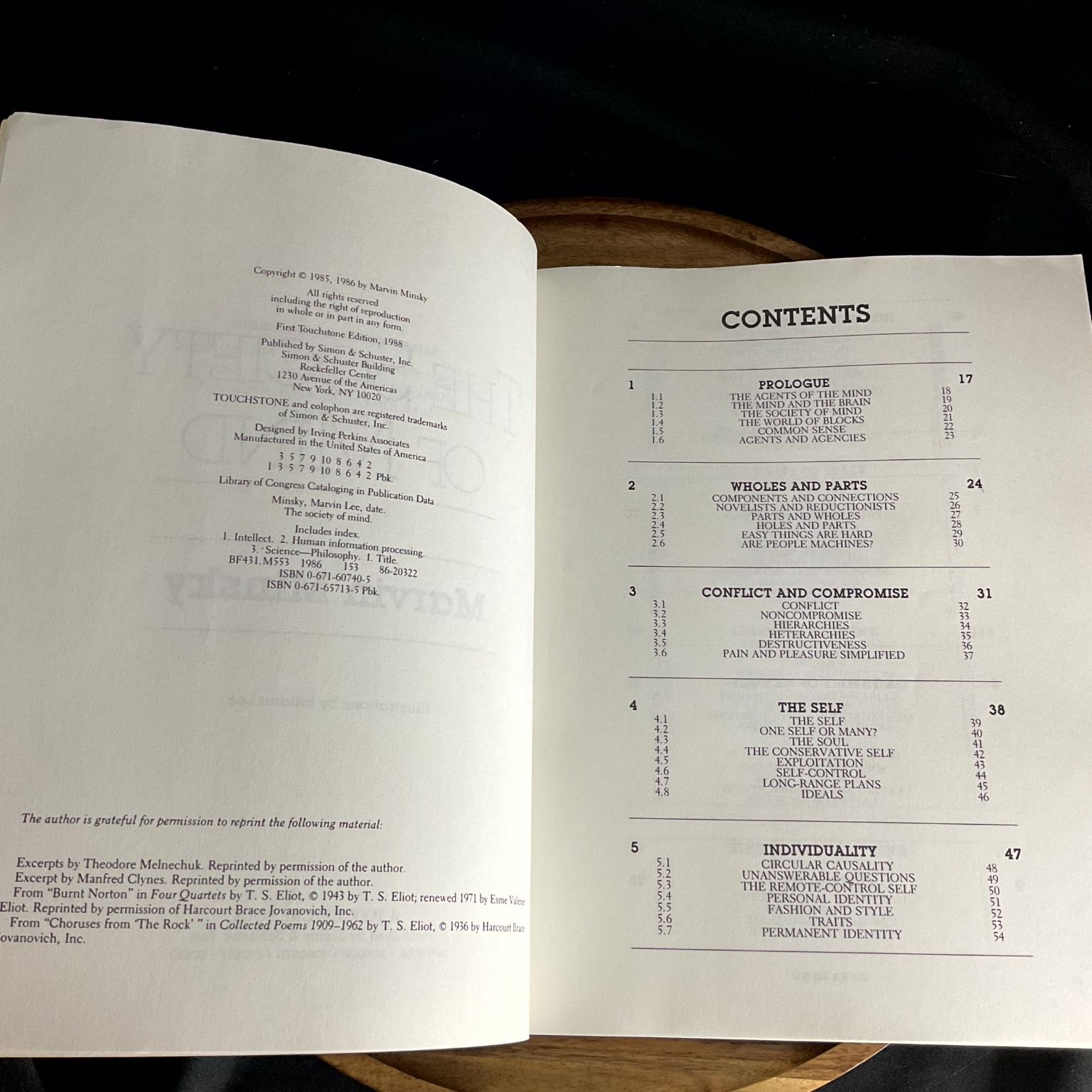 The Society of Mind Marvin Minsky First Touchstone 1988 AI Cognitive Science