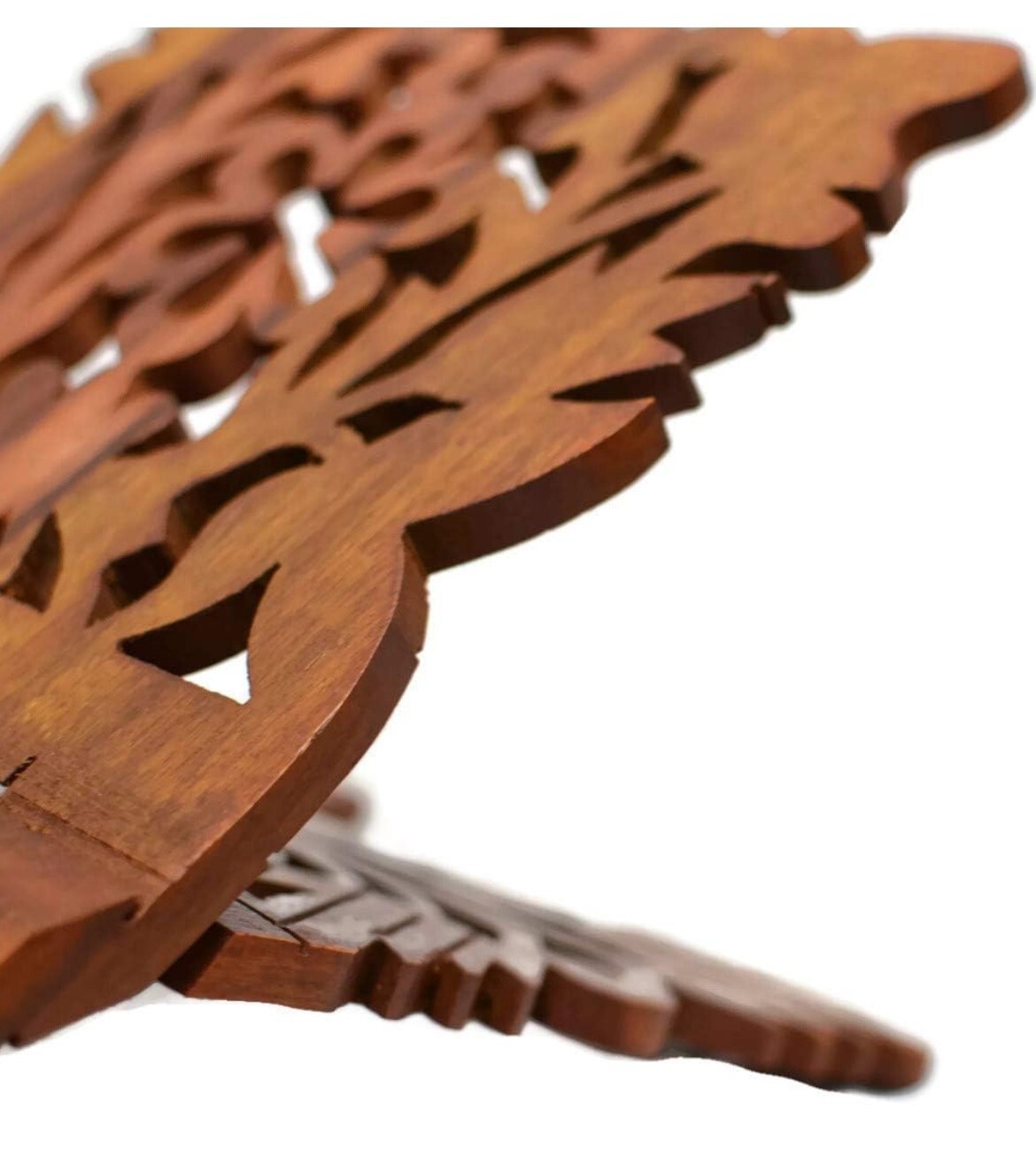 Holybook Holder Stand Unique Holidays Gift Rihal Rehal Rail Wooden Carved 15″x7″