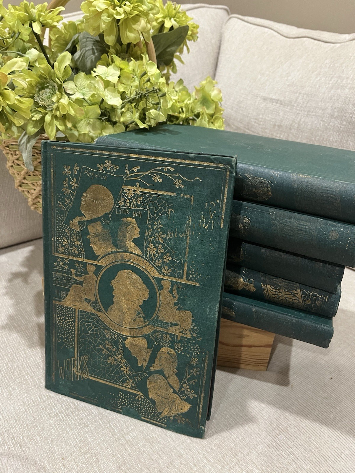 Charles Dickens Works Collier’s Unabridged Edition Vol 1-6 Hardcover Vintage