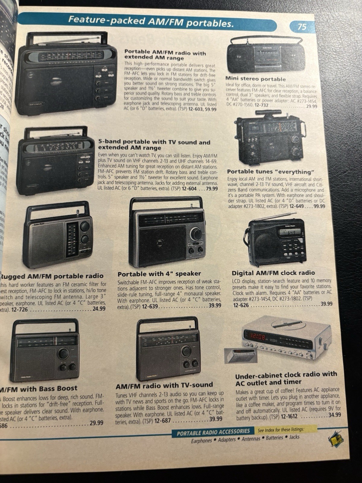 1998 RadioShack Answers Catalog Sprint CB Phones Microphones Vintage Tech NC
