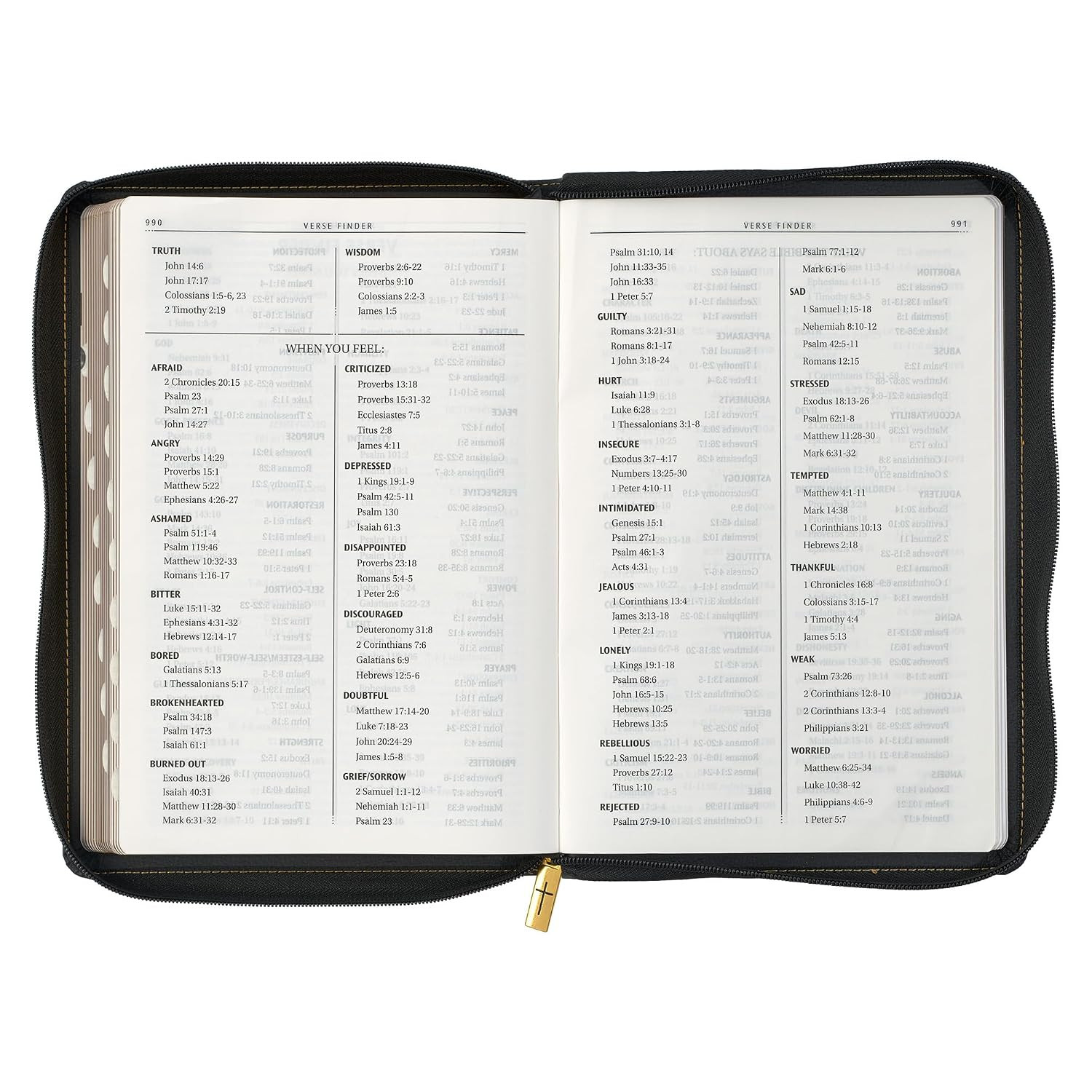 KJV Large Print Thinline Bible Black Zipper Indexed BRAND NEW in Shrink Wrap!!!