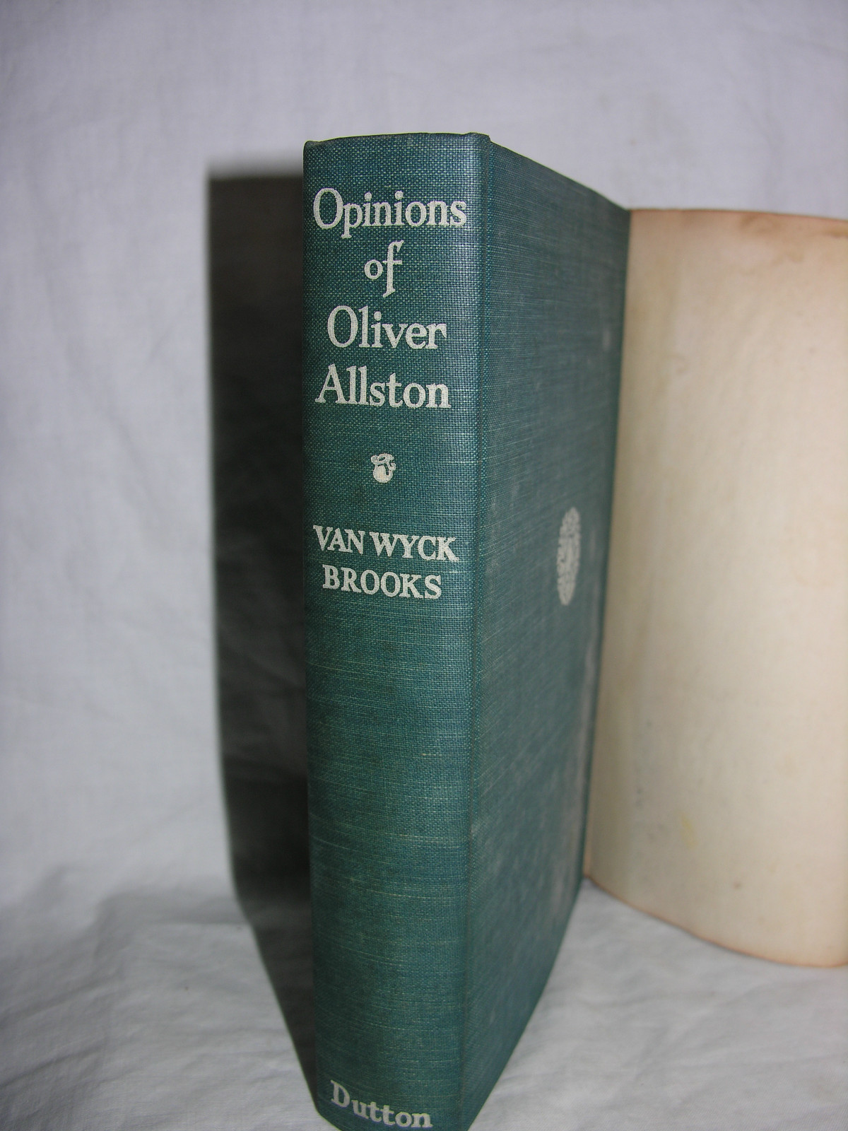 Van Wyck Brooks OPINIONS OF OLIVER ALLSTON 1941 1st Ed