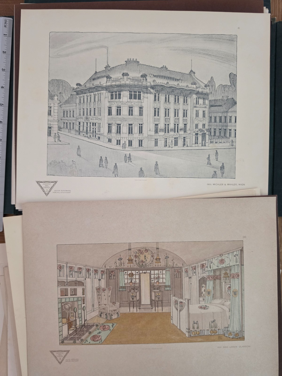 1904 Moderne Bauformen – M. J. Gradl – 84 Mostly Color Plates – Art Nouveau