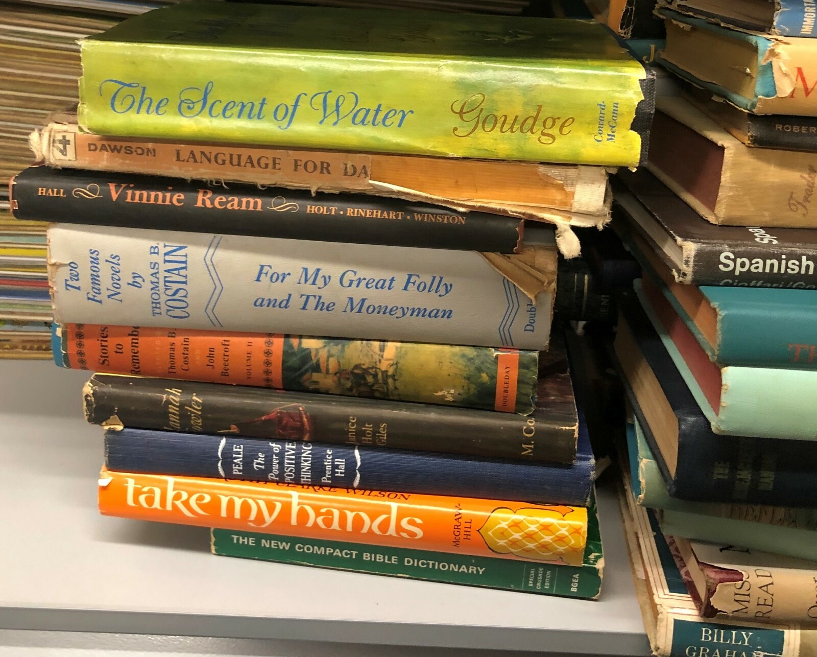 Lot of 10 Vintage Antique Rare Old Decor Hardcover Books – Mixed Color – Random