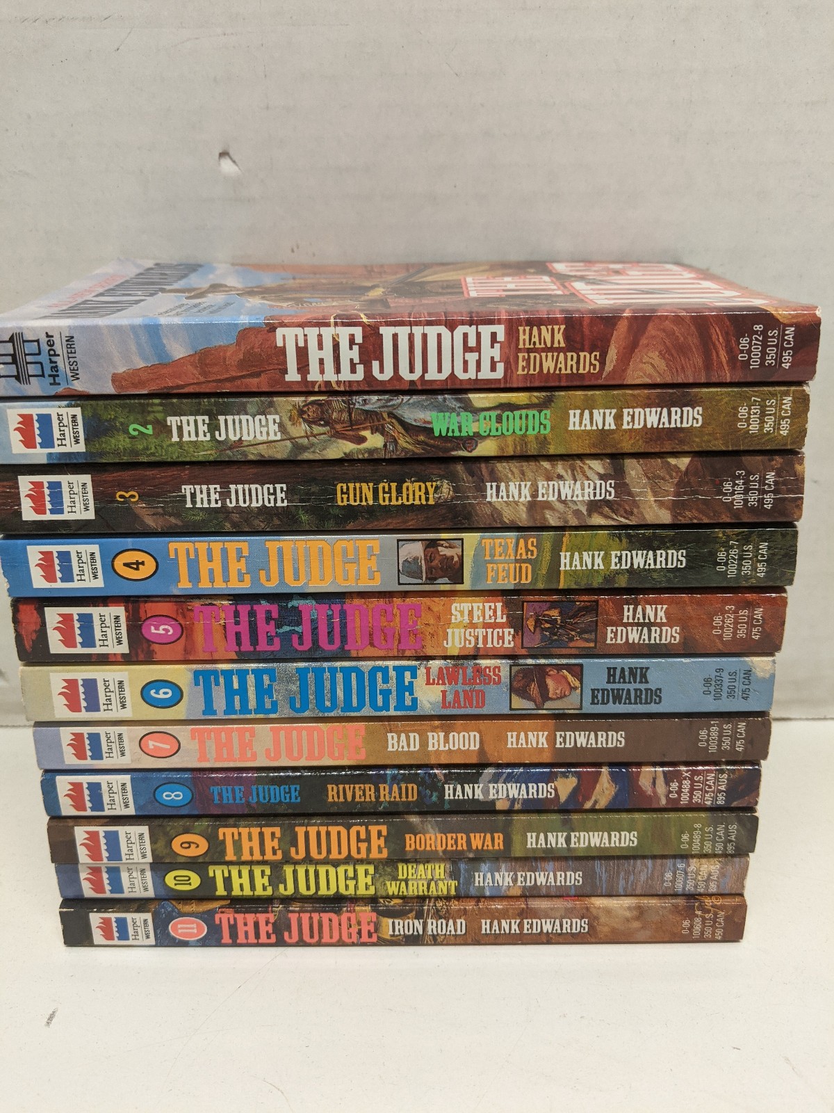 The Judge Western Series 1 – 11 Set by Hank Edwards PB Harper