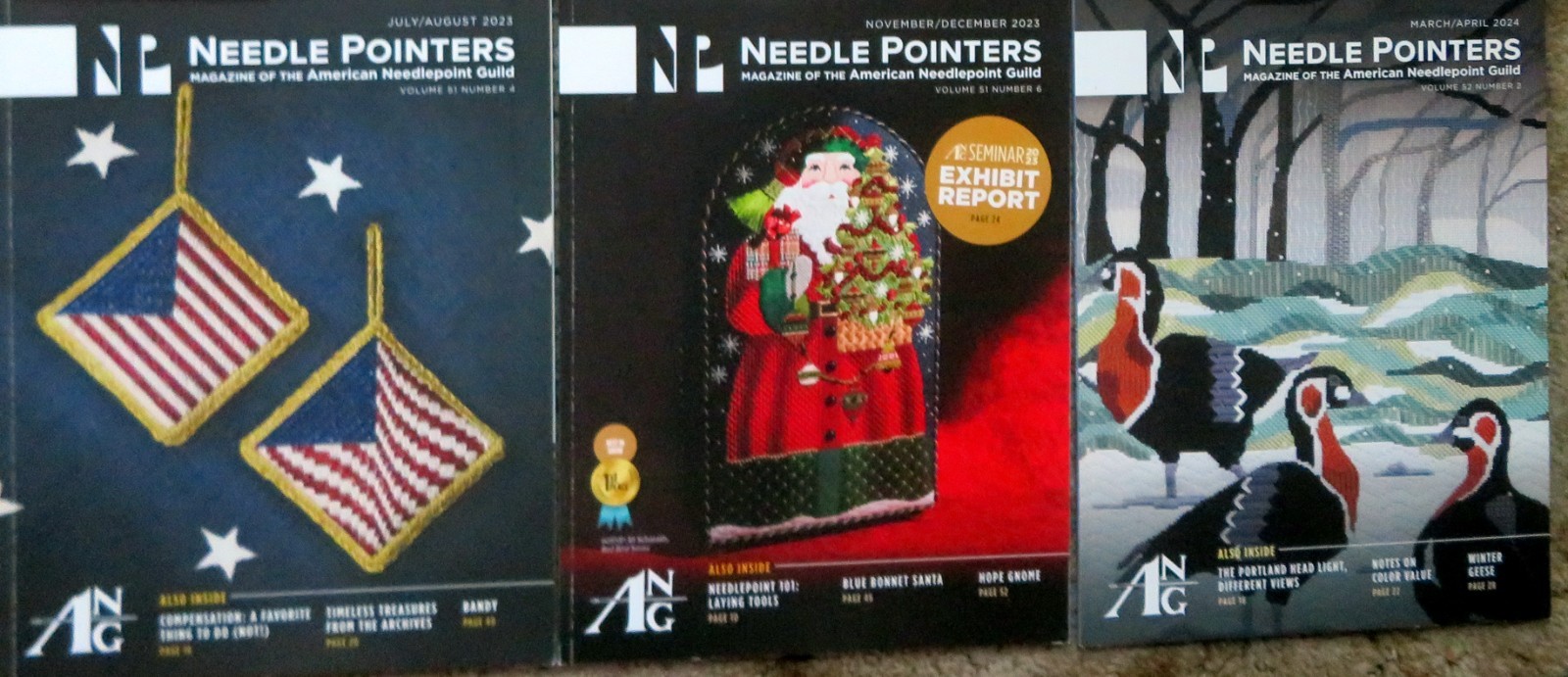 NEEDLE POINTERS (NP) Magazine – Seven (7) Issues from 2019, 2023-2024