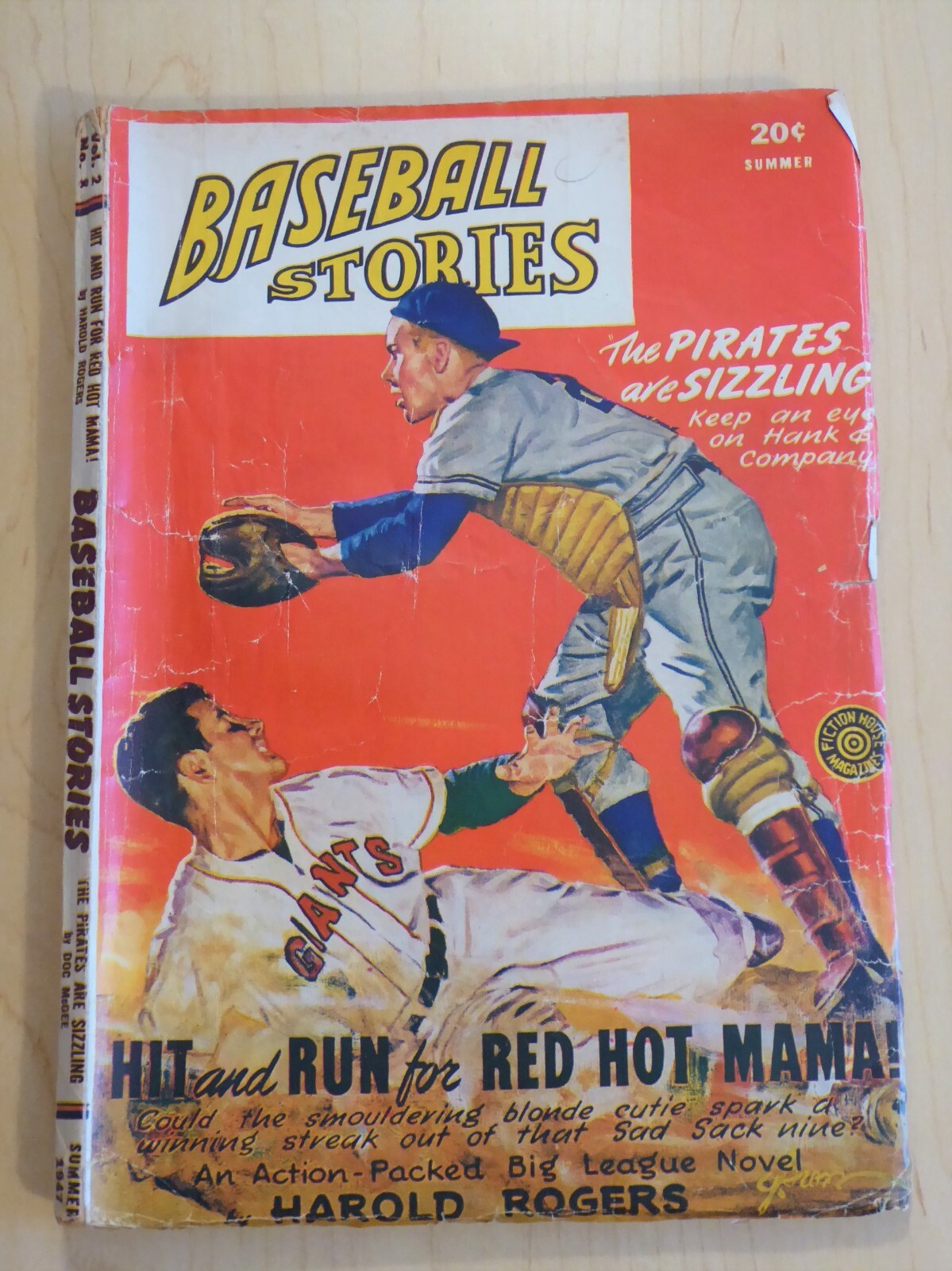 Baseball Stories Pulp Summer 1947 Harold Rogers, Zene Tuttler, Tom O’Neill