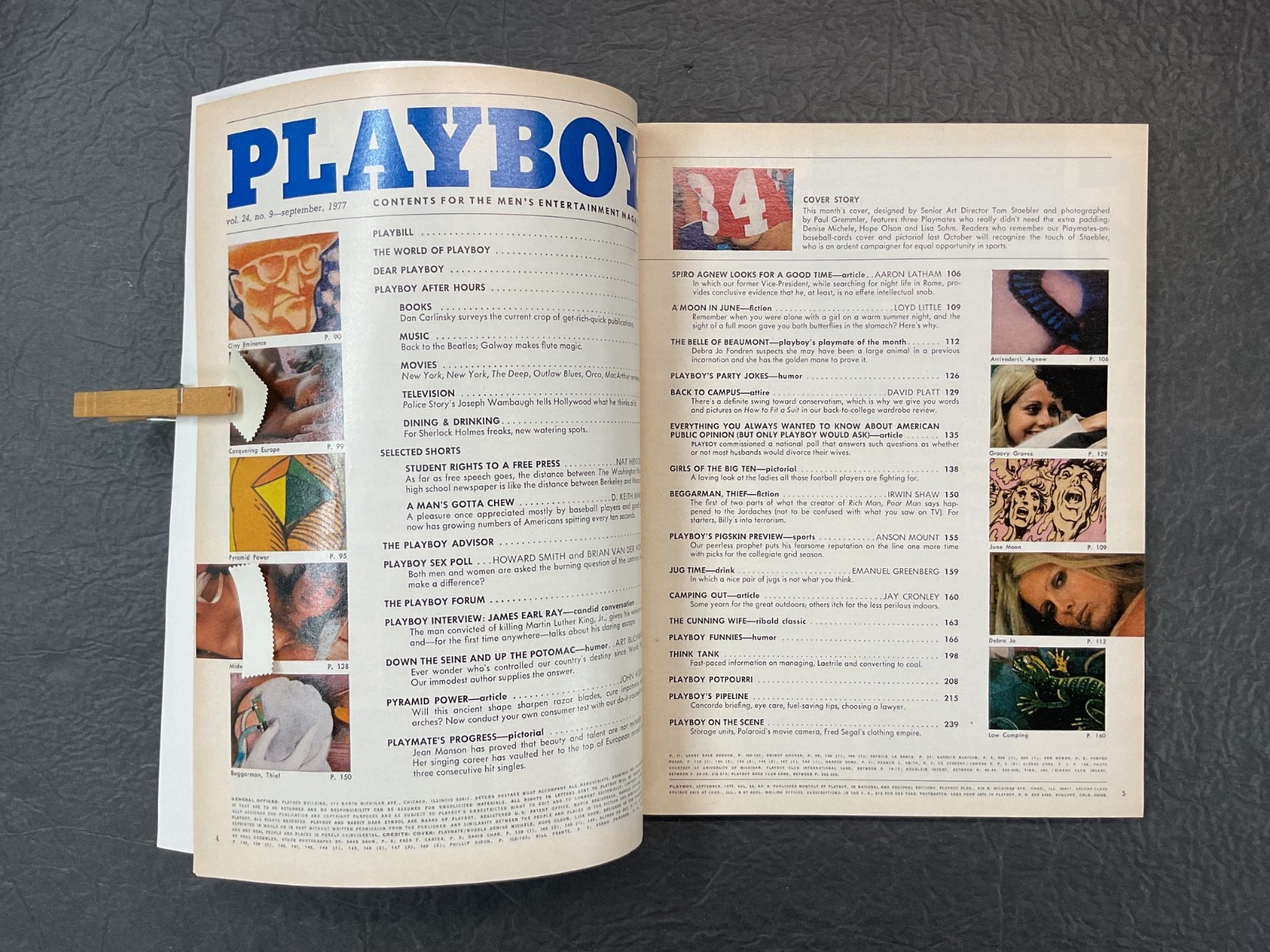Playboy Magazine September 1977 College Girls of the Big Ten Centerfold Solid