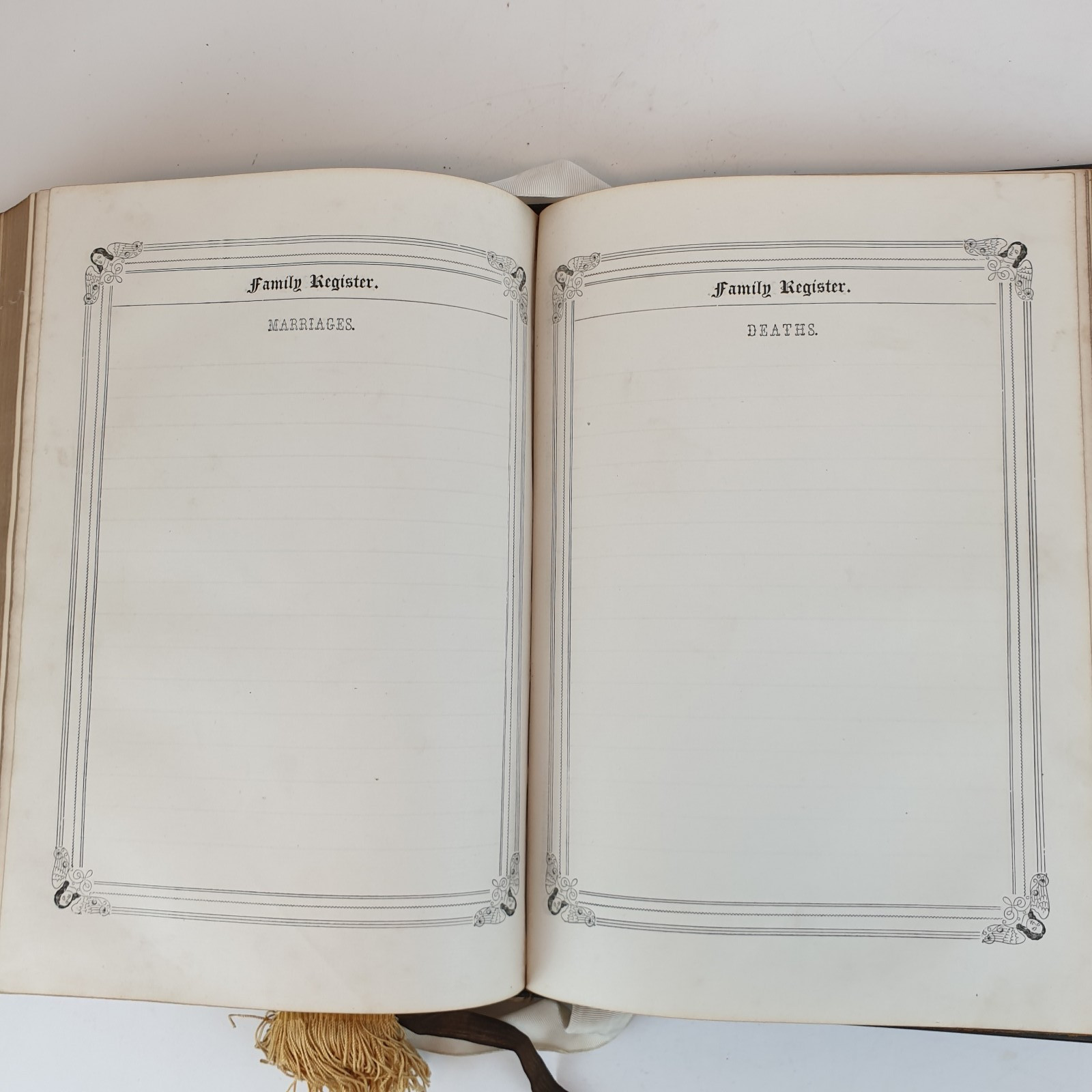 Holy Bible 1861 Antique George E Eyre London Large 9″ x 12″ 3″ Thick Metal Edge