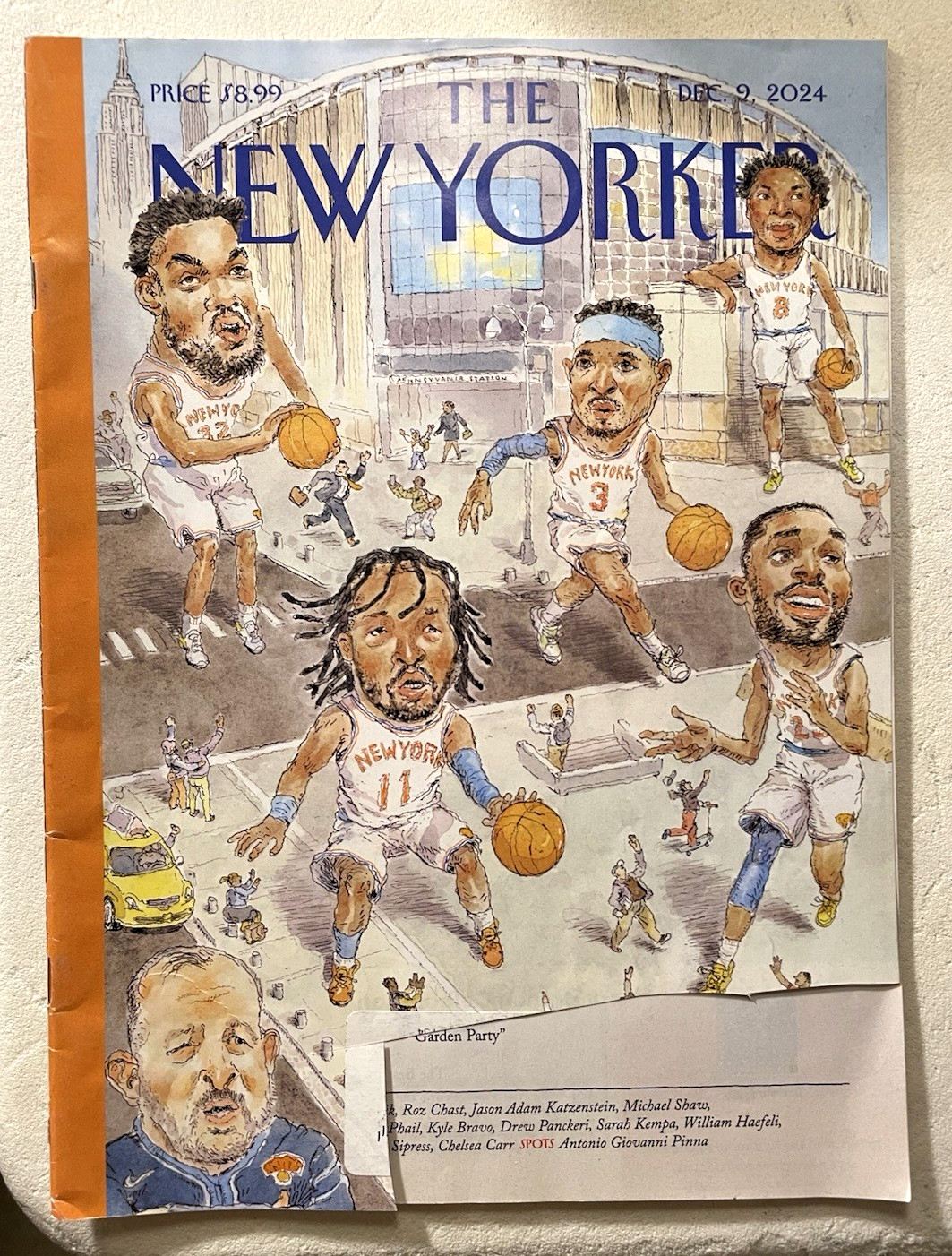 The New Yorker Magazine December 9 2024 Garden Party NY Knicks Madison Square