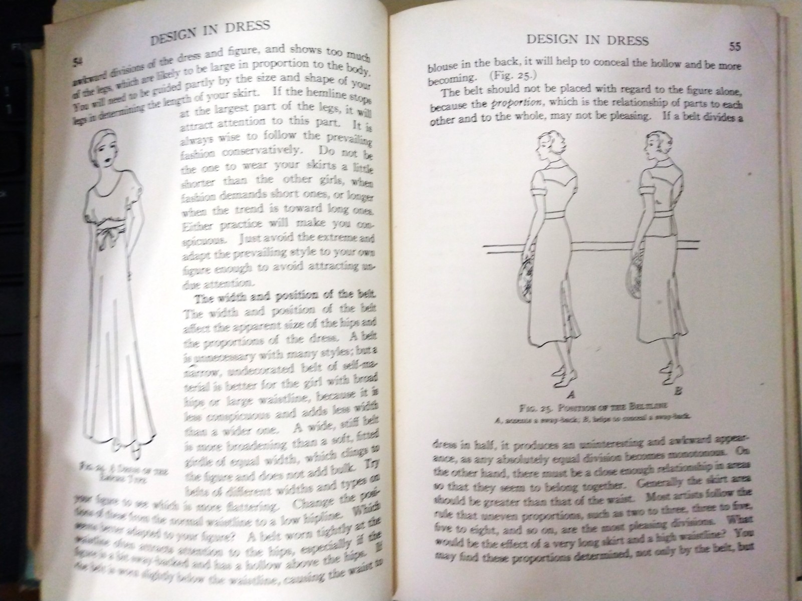 1937 home ec textbook FABRICS AND DRESS sewing, hardcover, 430 pages, pix