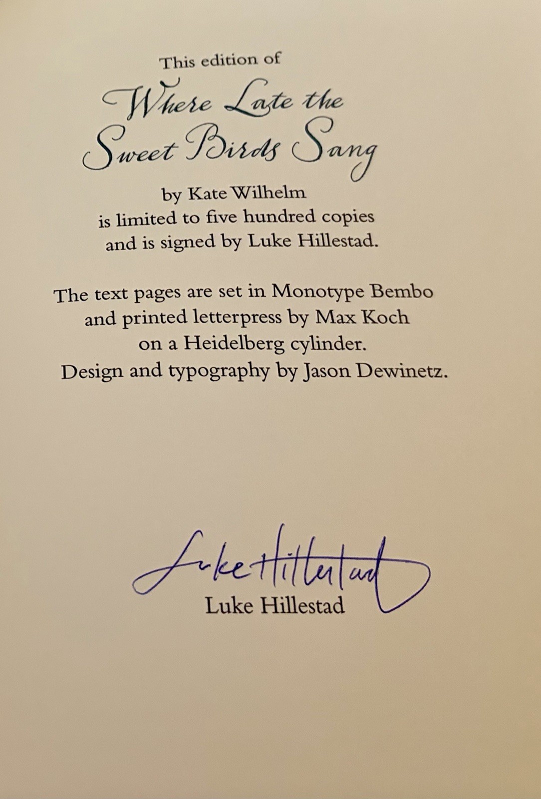 Kate Wilhelm Where Late The Sweet Birds Sing Signed Artist Ed SUNTUP Slipcased
