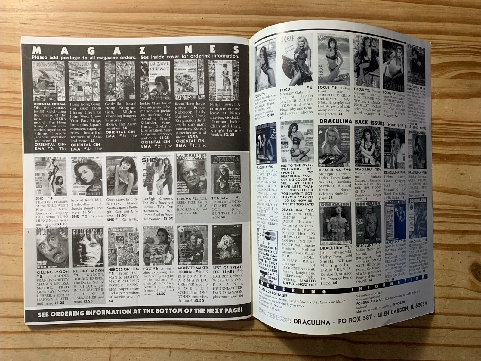 ORIENTAL CINEMA # 7 US 1995 MAGAZINE , KUNG FU ,58 PAGES LOTS OF COLOUR