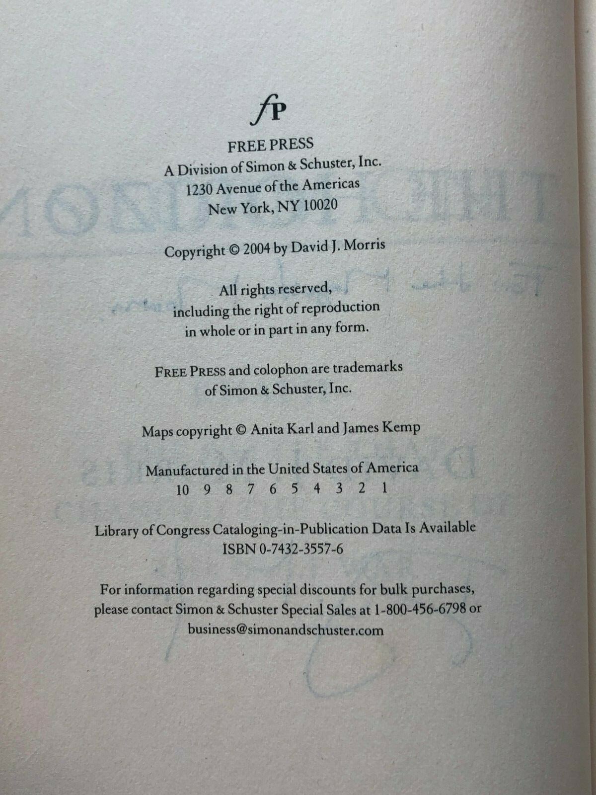 Storm on the Horizon: Morris, David J. 2004 Hardcover with Dust Jacket, SIGNED