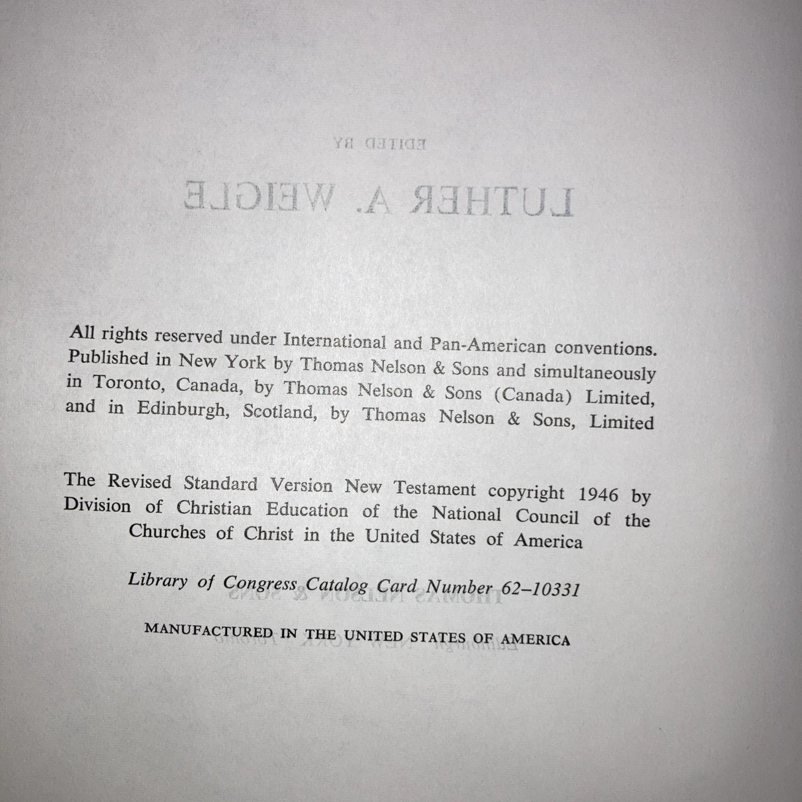 New Testament Octapla 8 English Vers of New Testament in Tyndale KJV 1946