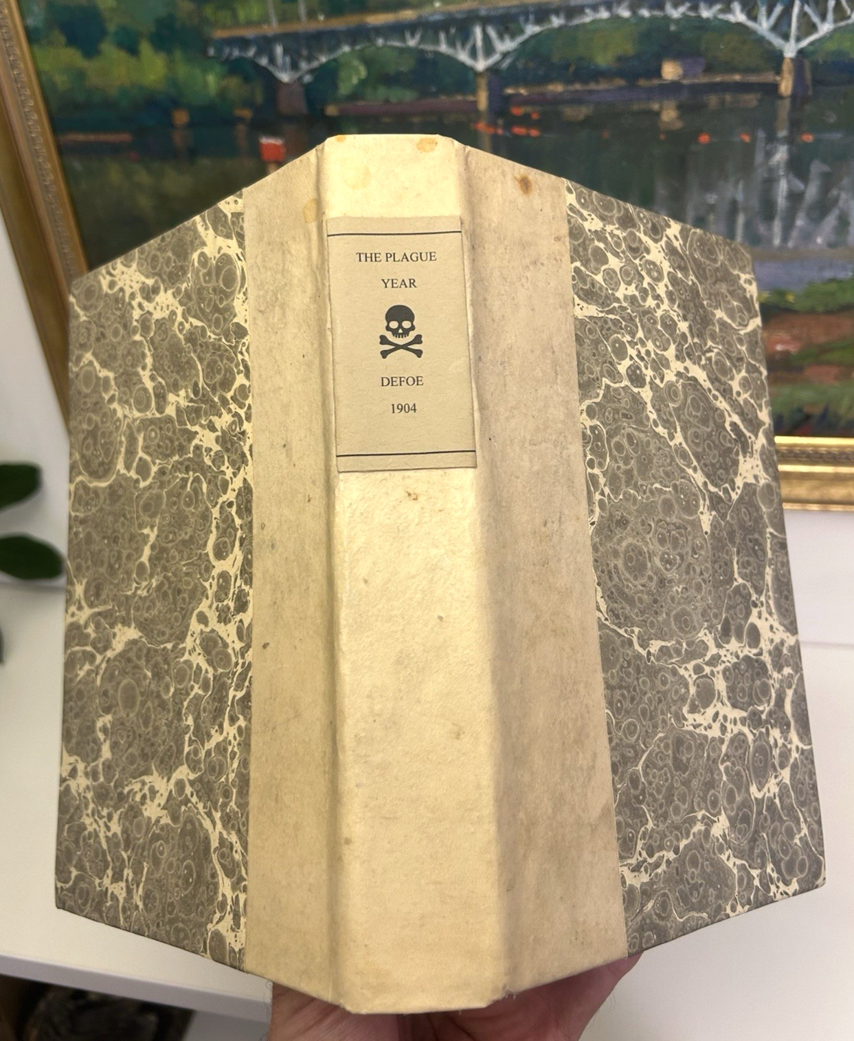 1904- A Journal of The Plague Year- Daniel Defoe- VELLUM Binding- Bubonic- DEATH