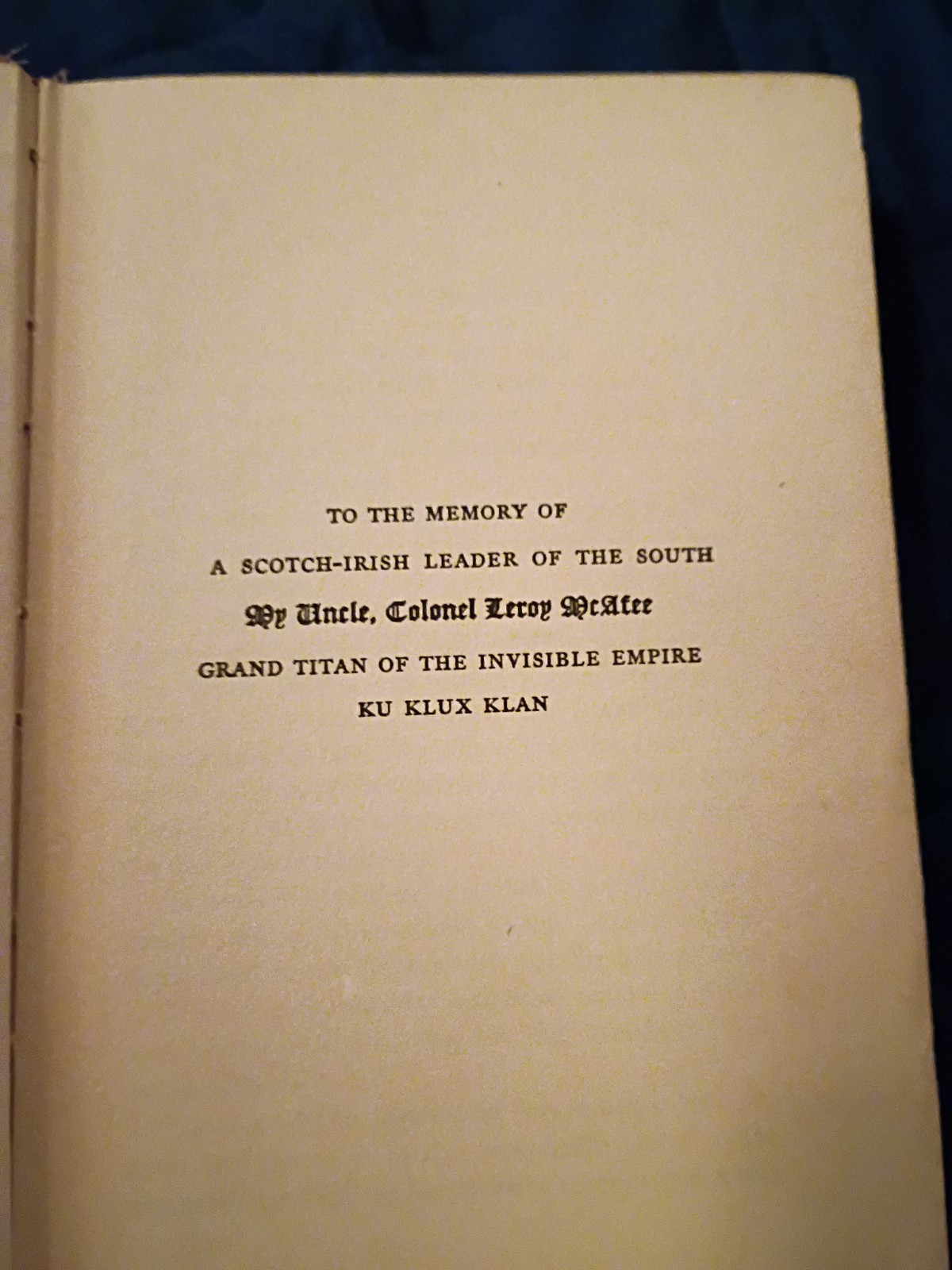 The Clansman Thomas Dixon Antique Hardcover Illustrated Birth of a Nation Photos