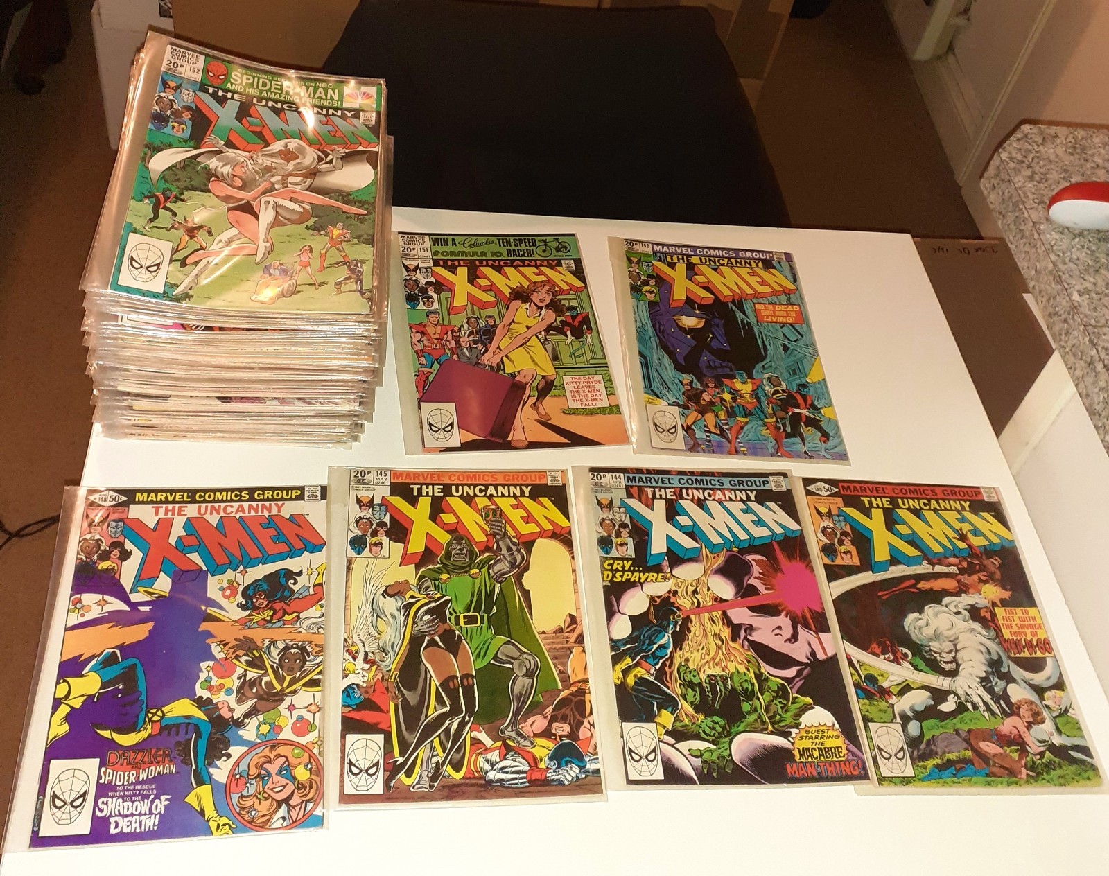 88x Huge UNCANNY X-MEN lot Marvel Comics 1980-1991 Wolverine Doctor Doom Rogue