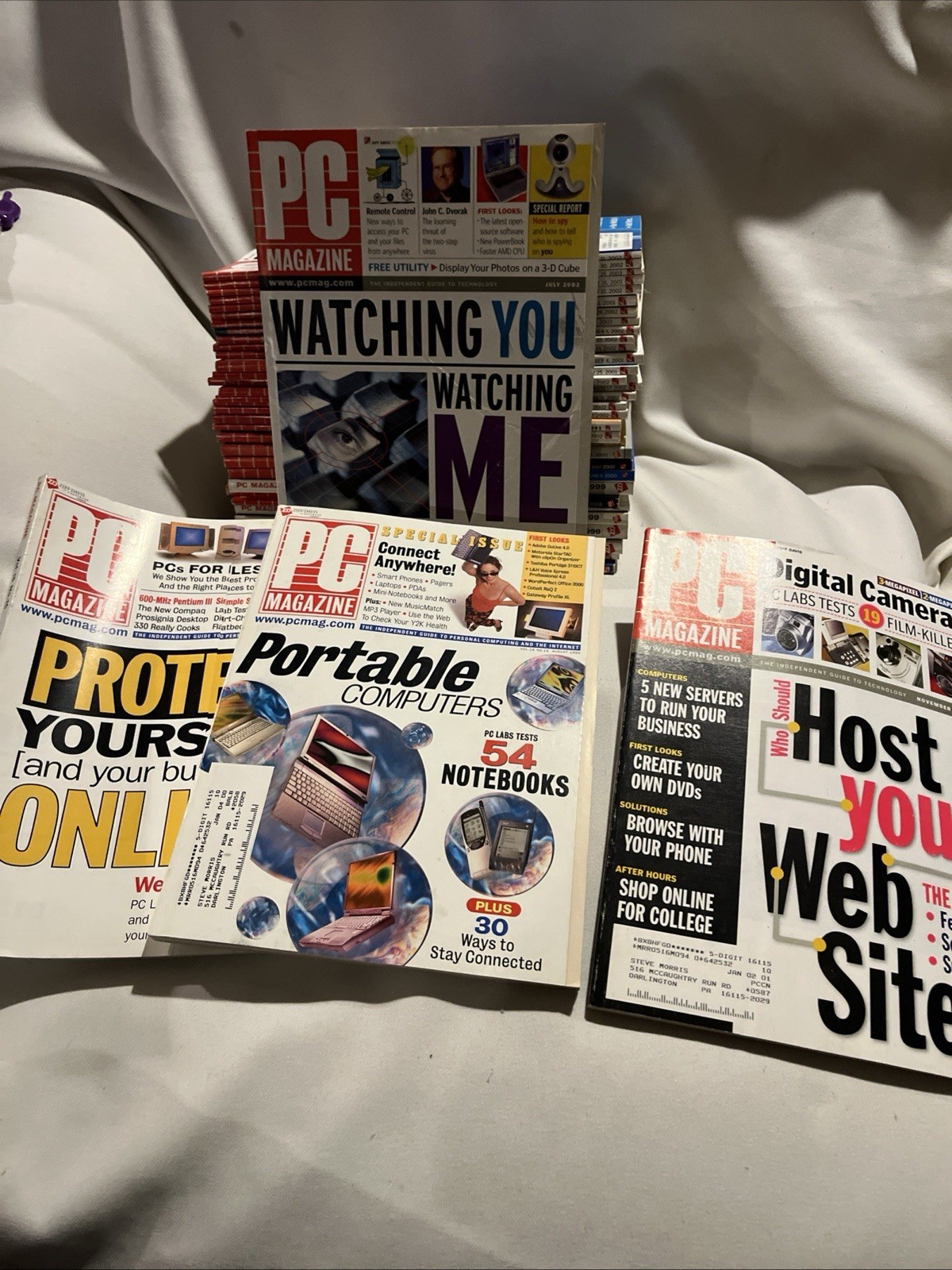 PC Magazine Lot of 48 Computer Magazine Multi Years 1999-2001