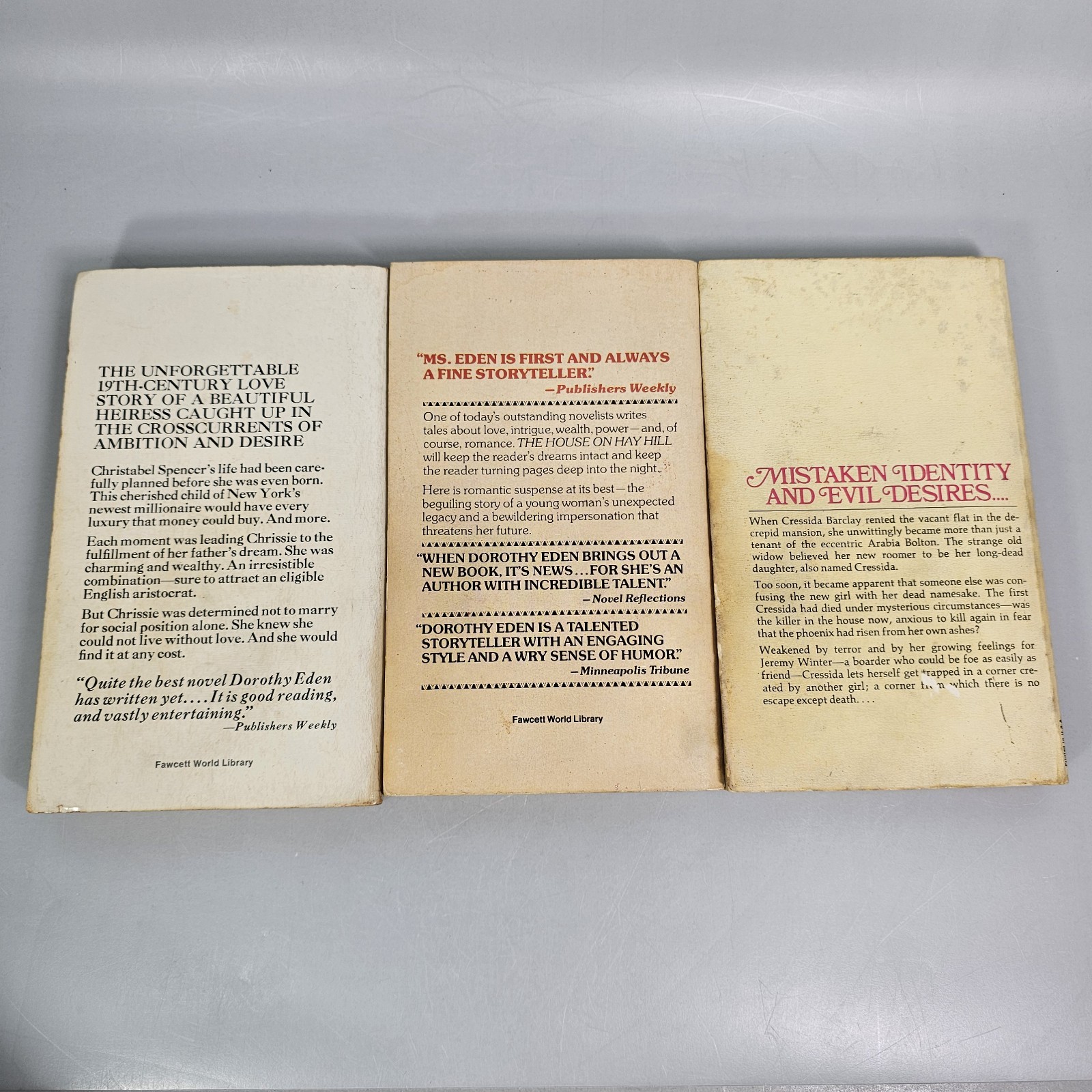 9 Dorothy Eden Gothic Romance Paperback Books Lot Bundle Vintage