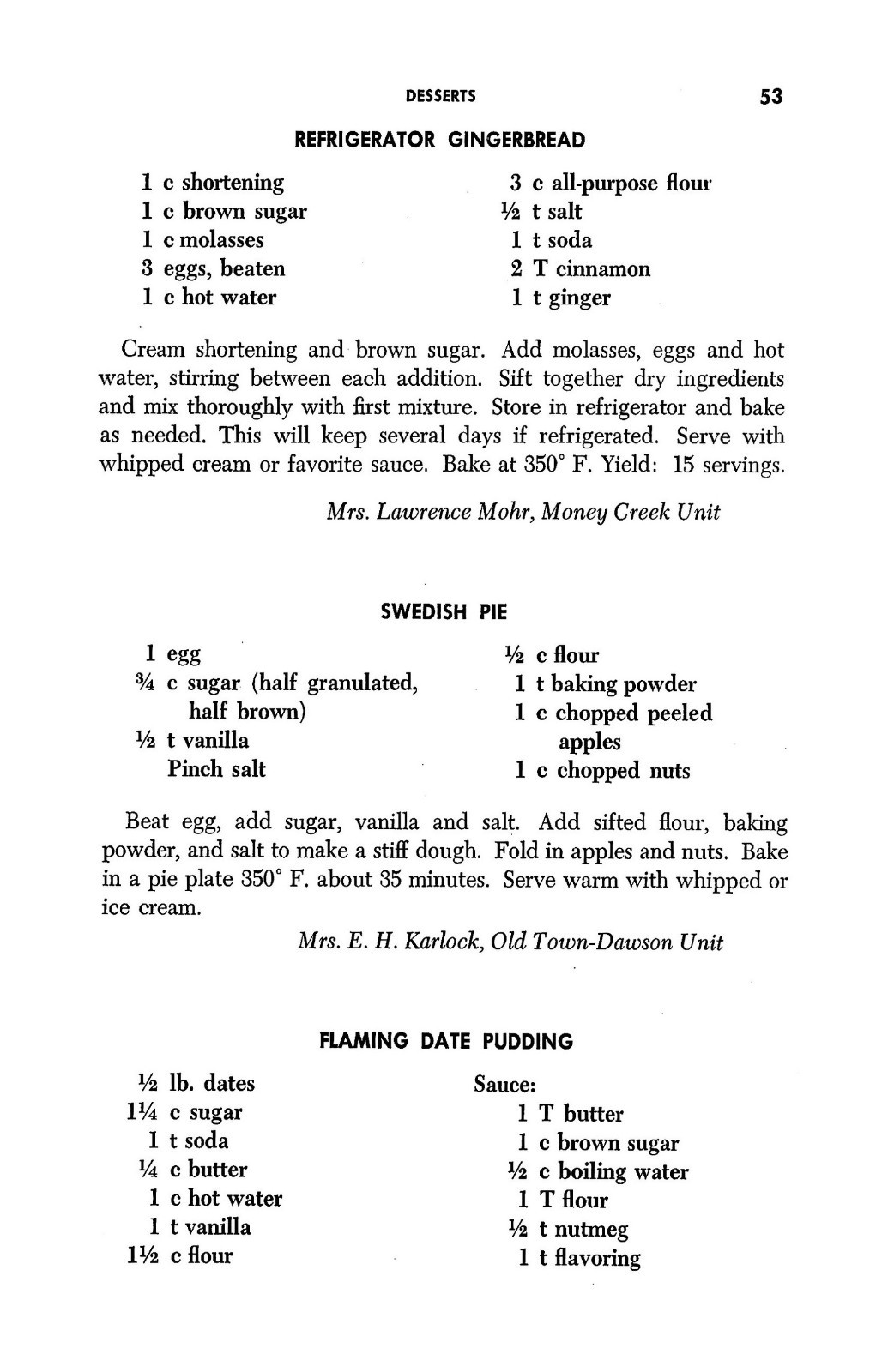 1955 Christmas Cook Book 69 Pages
