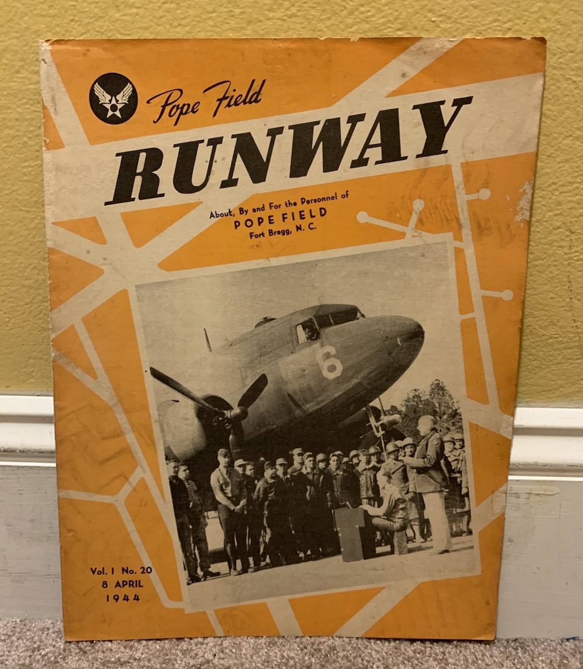 POPE FIELD RUNWAY FORT BRAGG NC VINTAGE 1944 MILITARY AIR FORCE USAF WAR BOOKLET