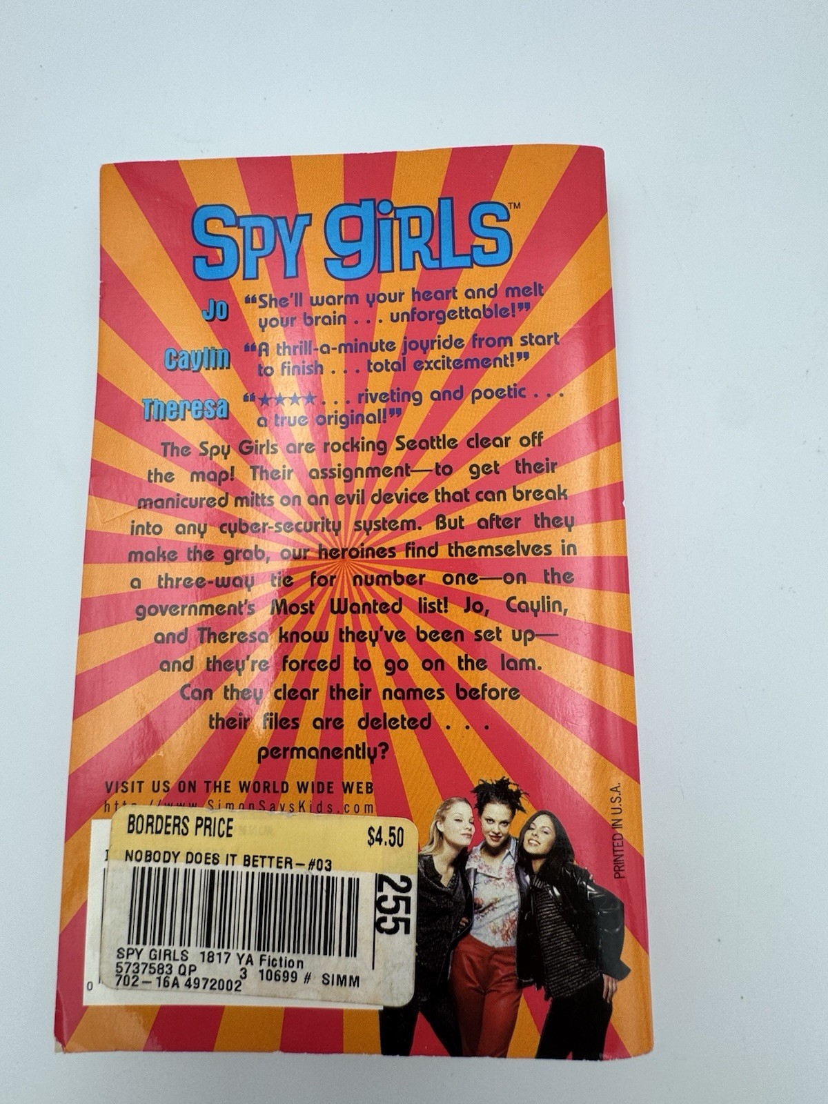 Spy Girls Elizabeth Cage COMPLETE 6 Book Set Full Series Y2K 1998 1999 RARE
