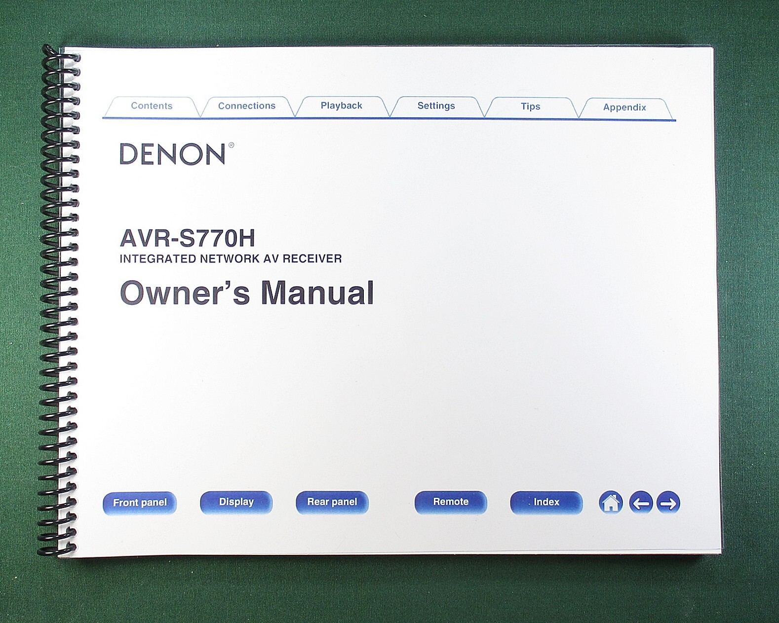 Denon AVR-S770H Instruction Manual: Full Color 282 Pages & Protective Covers!