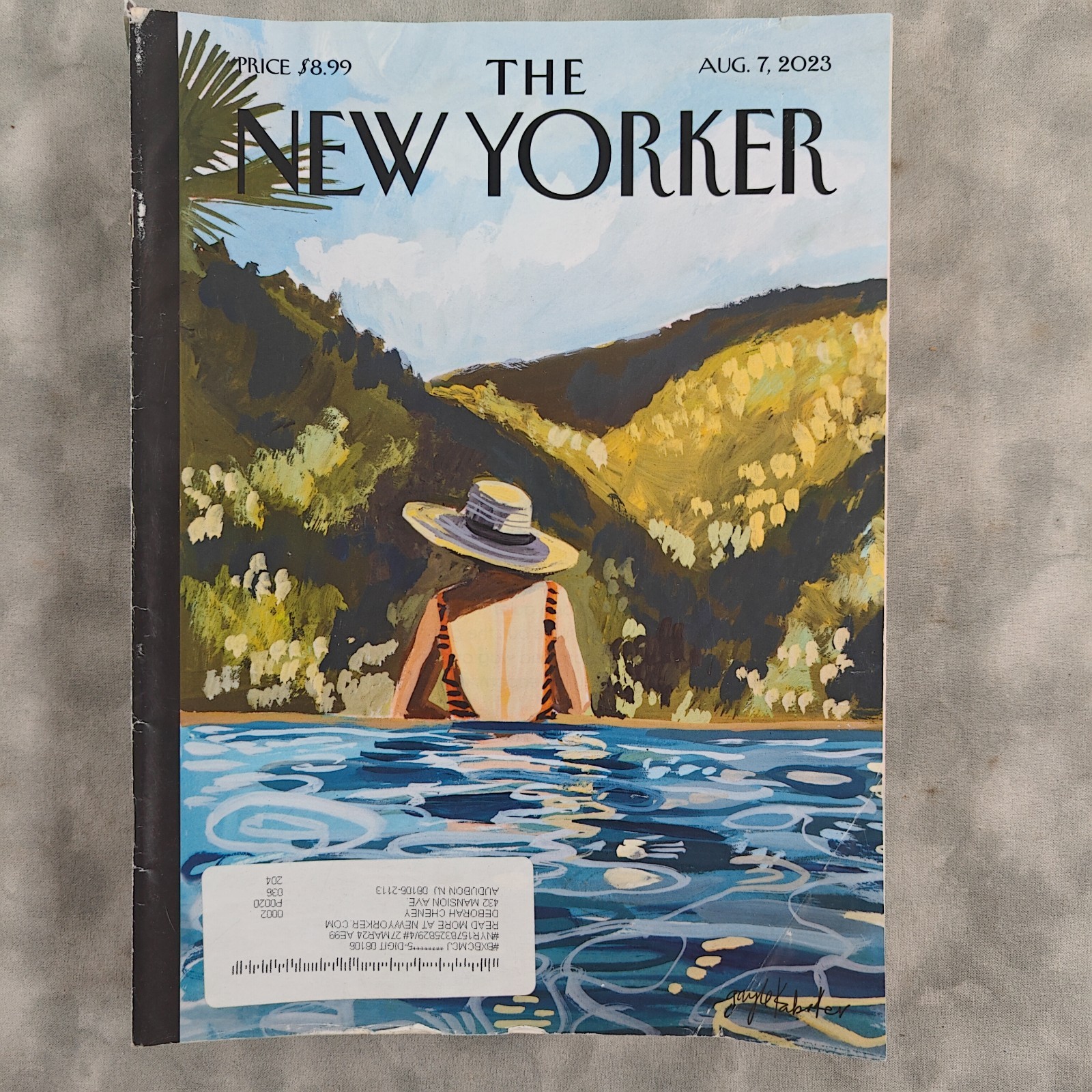 The New Yorker Magazine Aug 7 2023 ‘In the Swim of Things’ Issue w/ Label