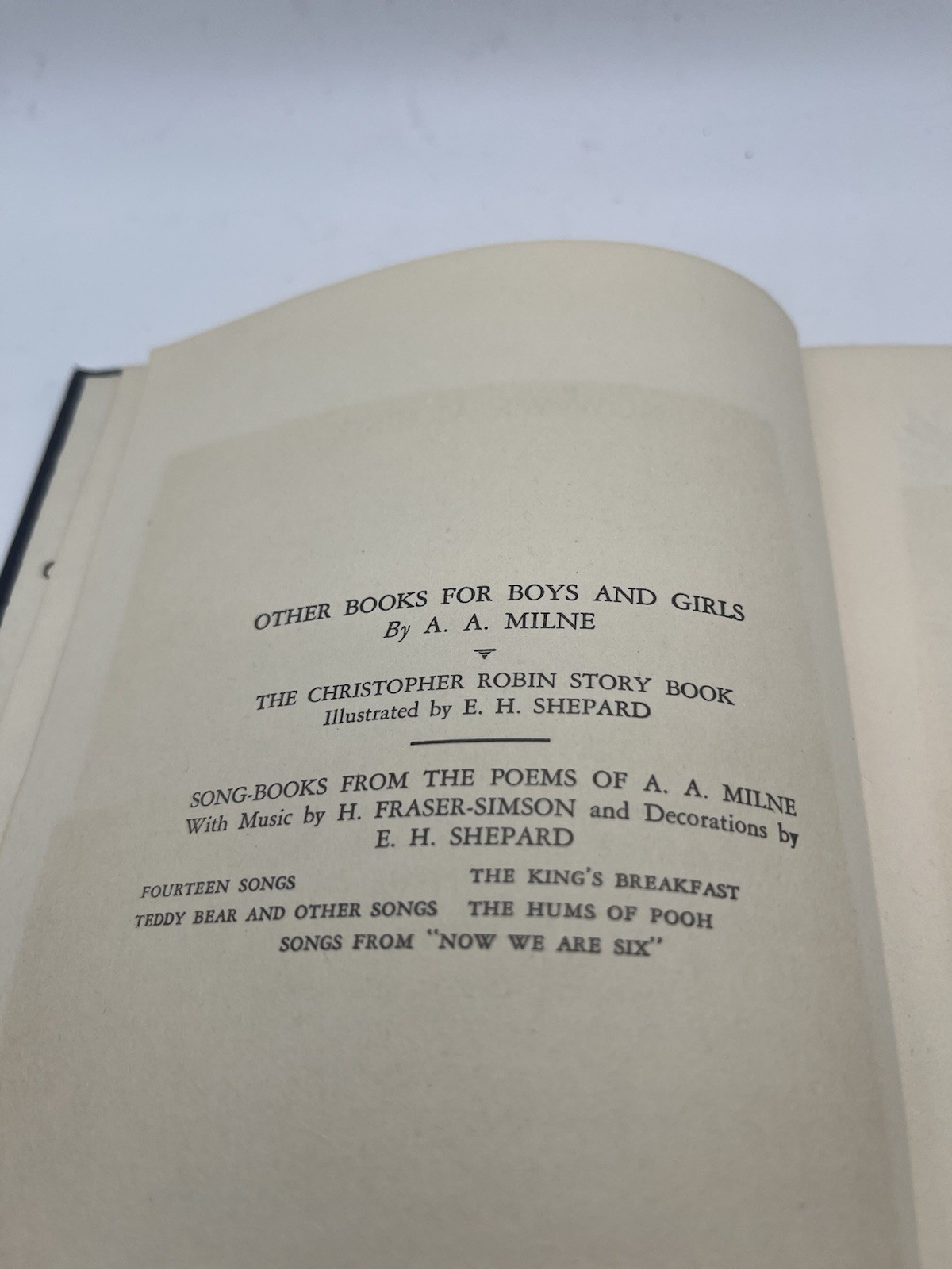 A. A. Milne Now We Are Six Hardcover Illustrated 1927 E. P. Dutton New York