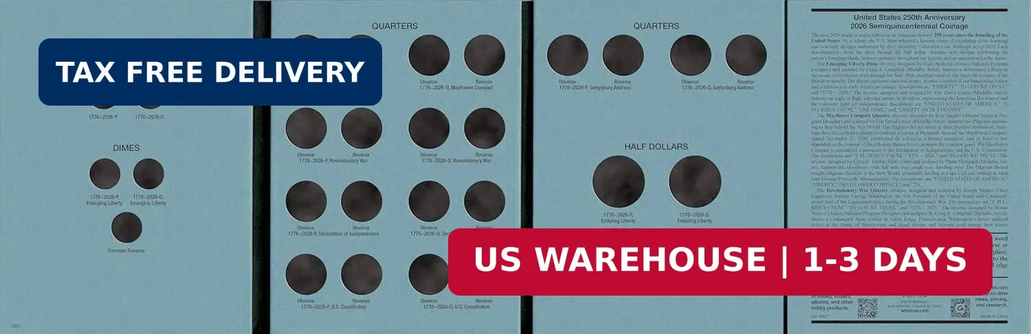 Official Whitman® Coin Folder – United States 250th Anniversary Blue FAST SHIP