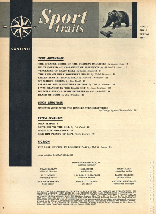 Sport Trails Vol. 2 #1 VF+ 8.5 1957